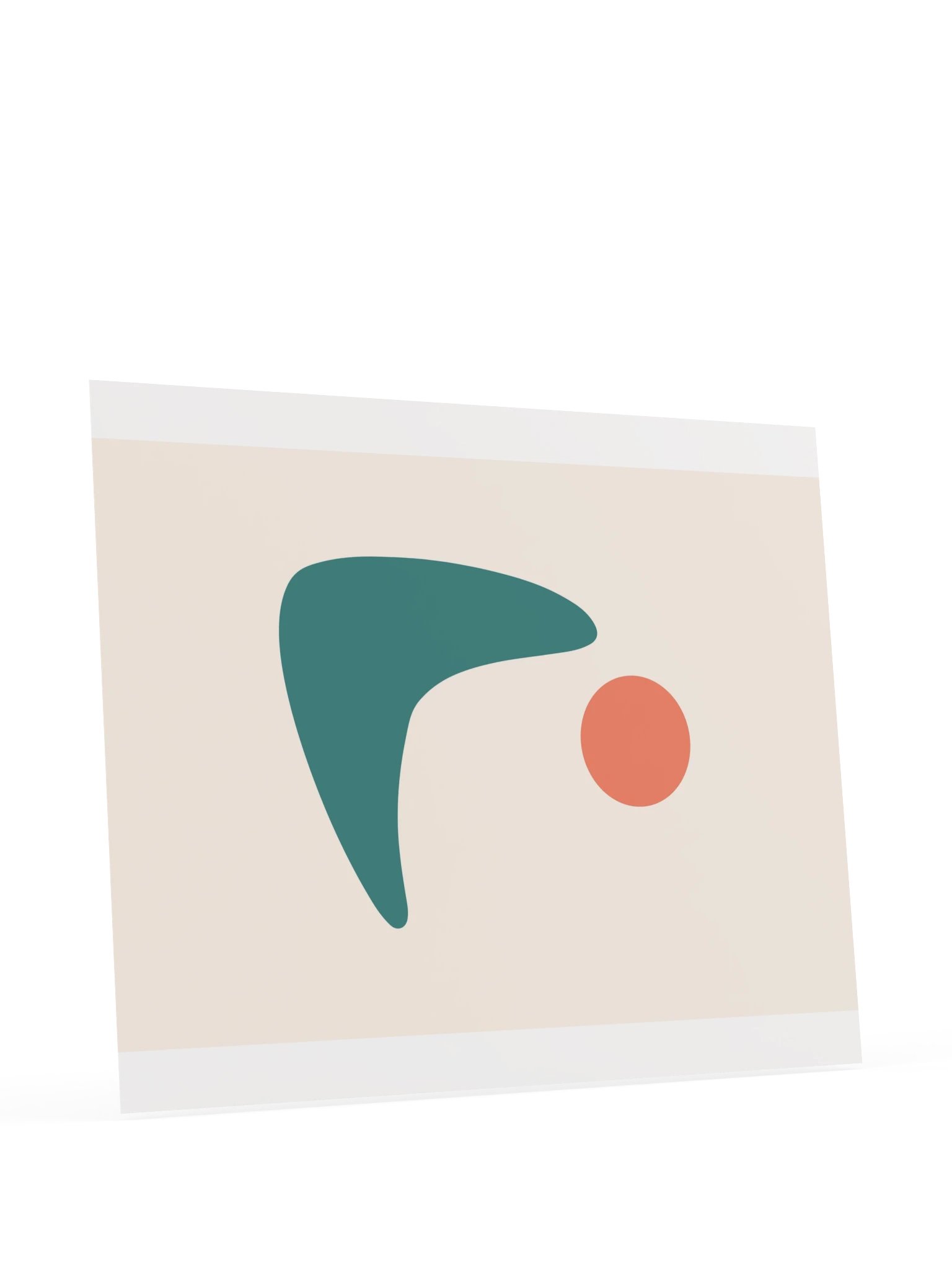 Teal Boomerang Sun Print | Colorful Bathroom Wall Art product image (11)