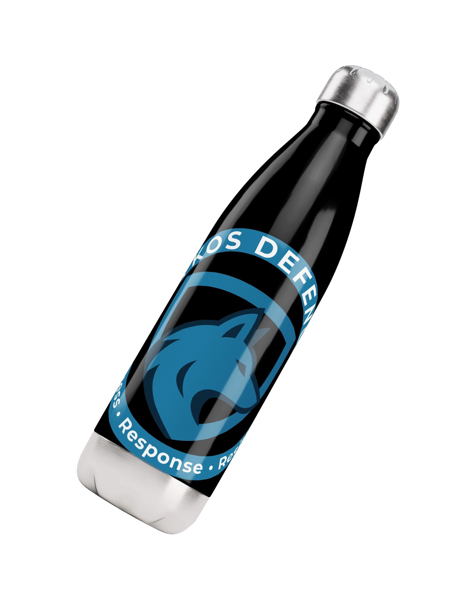 Lykos Defence Wolf Logo Stainless Steel Water Bottle product image (4)