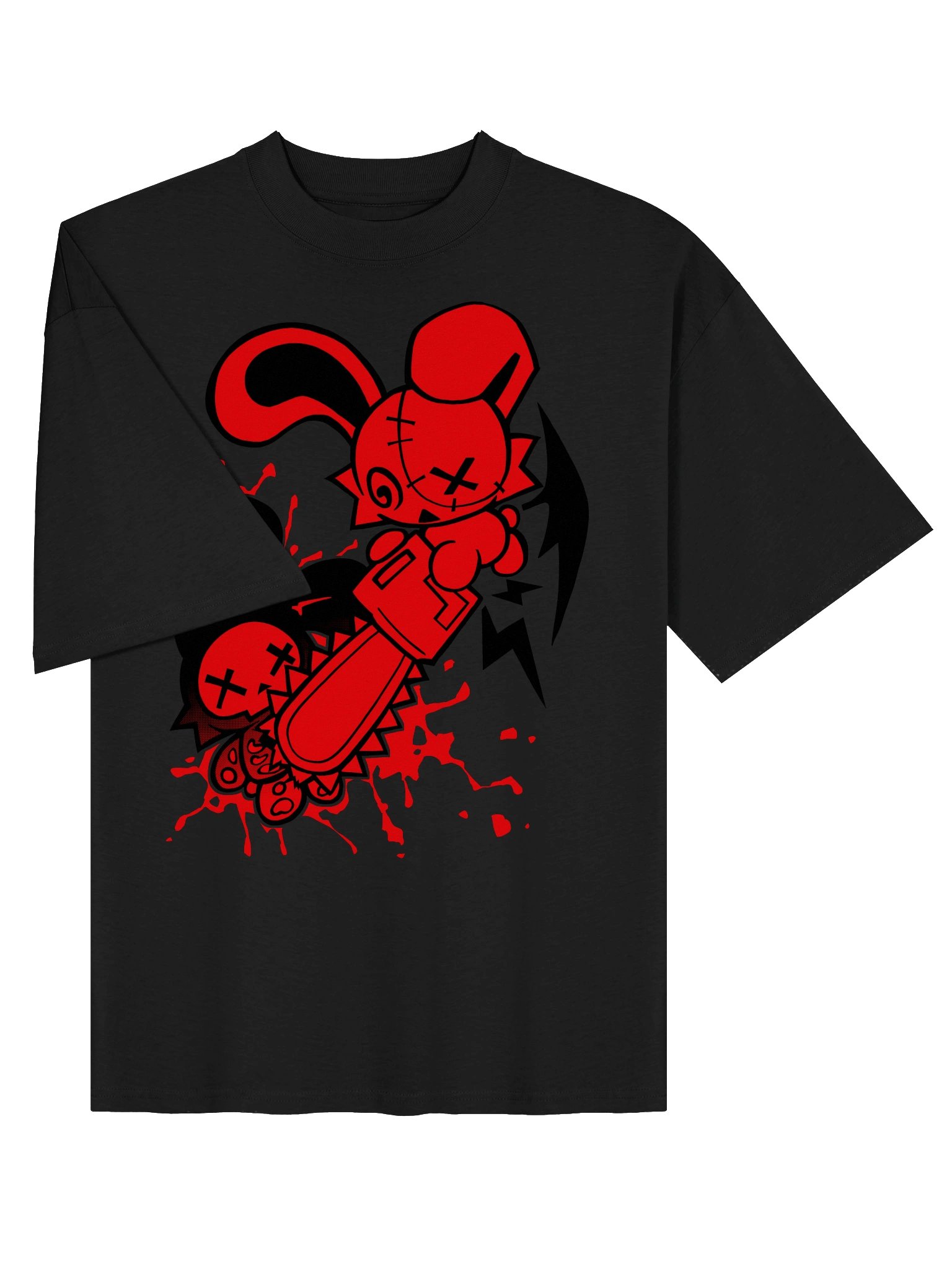 baggy chainsaw bunny t-shirt product image (3)