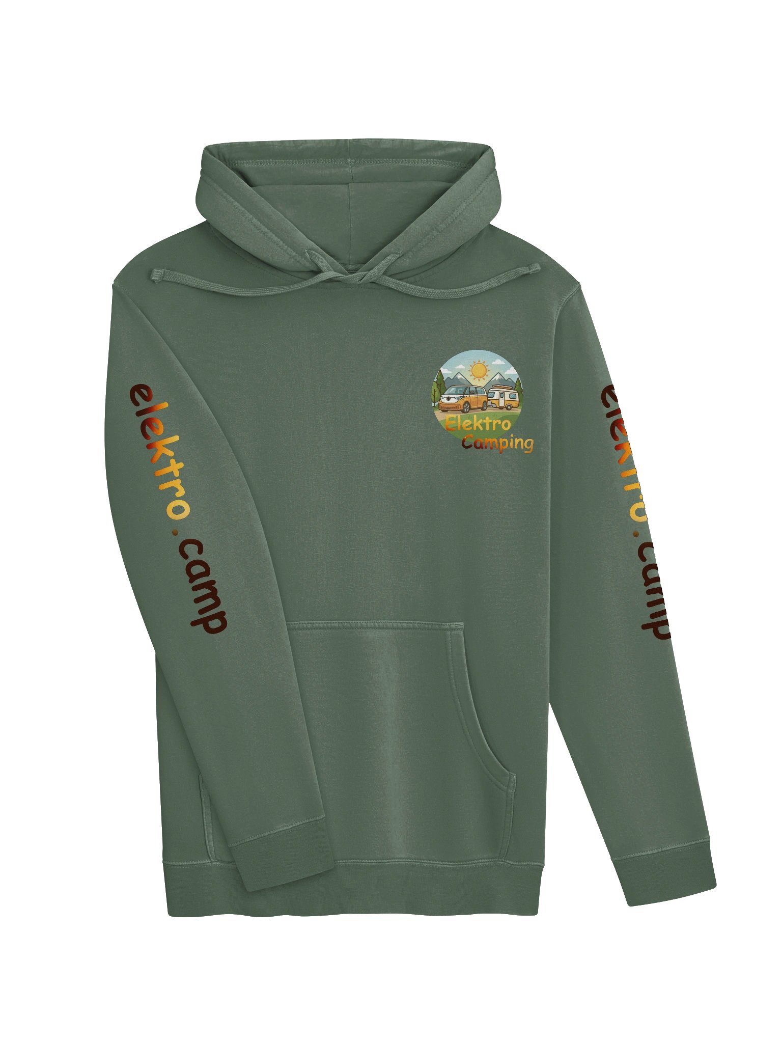 Independent Trading Co. Pigment Dyed Hoodie Elektro Camping product image (3)