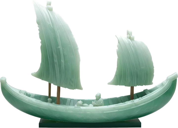 Jade Signature – Jade Sailboat Sculpture PNG product image (1)