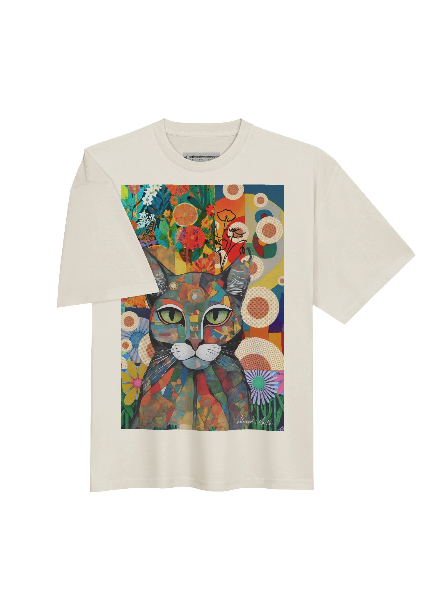 'Gato de Jardin ' by Edward Martin-Guaranteed Comfort: AS Colour Oversized Tee product image (5)
