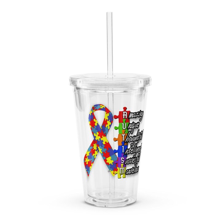 Autism Awareness - Double Wall Clear Plastic Tumbler product image (1)