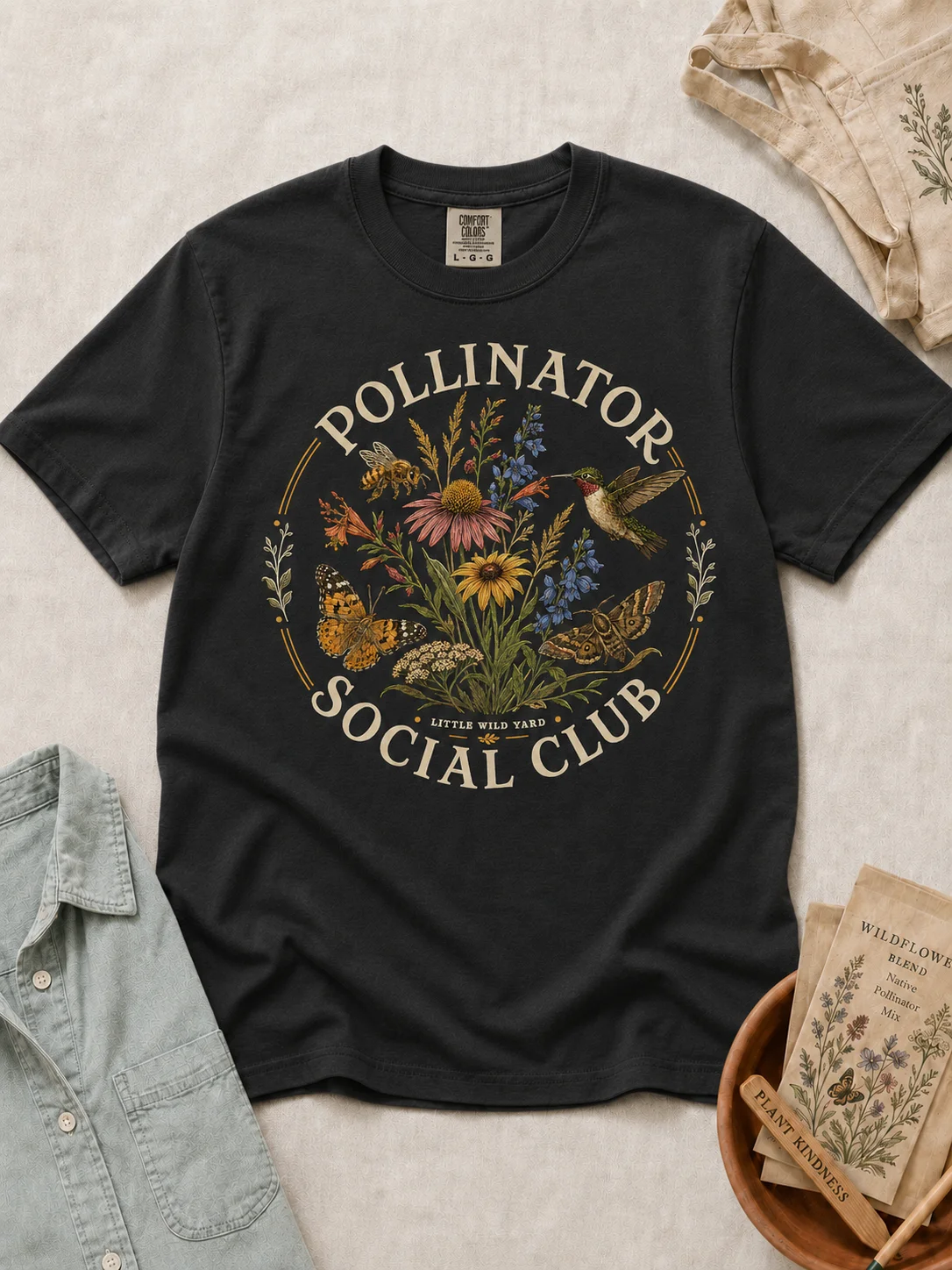 Pollinator Social Club T-shirt product image (1)