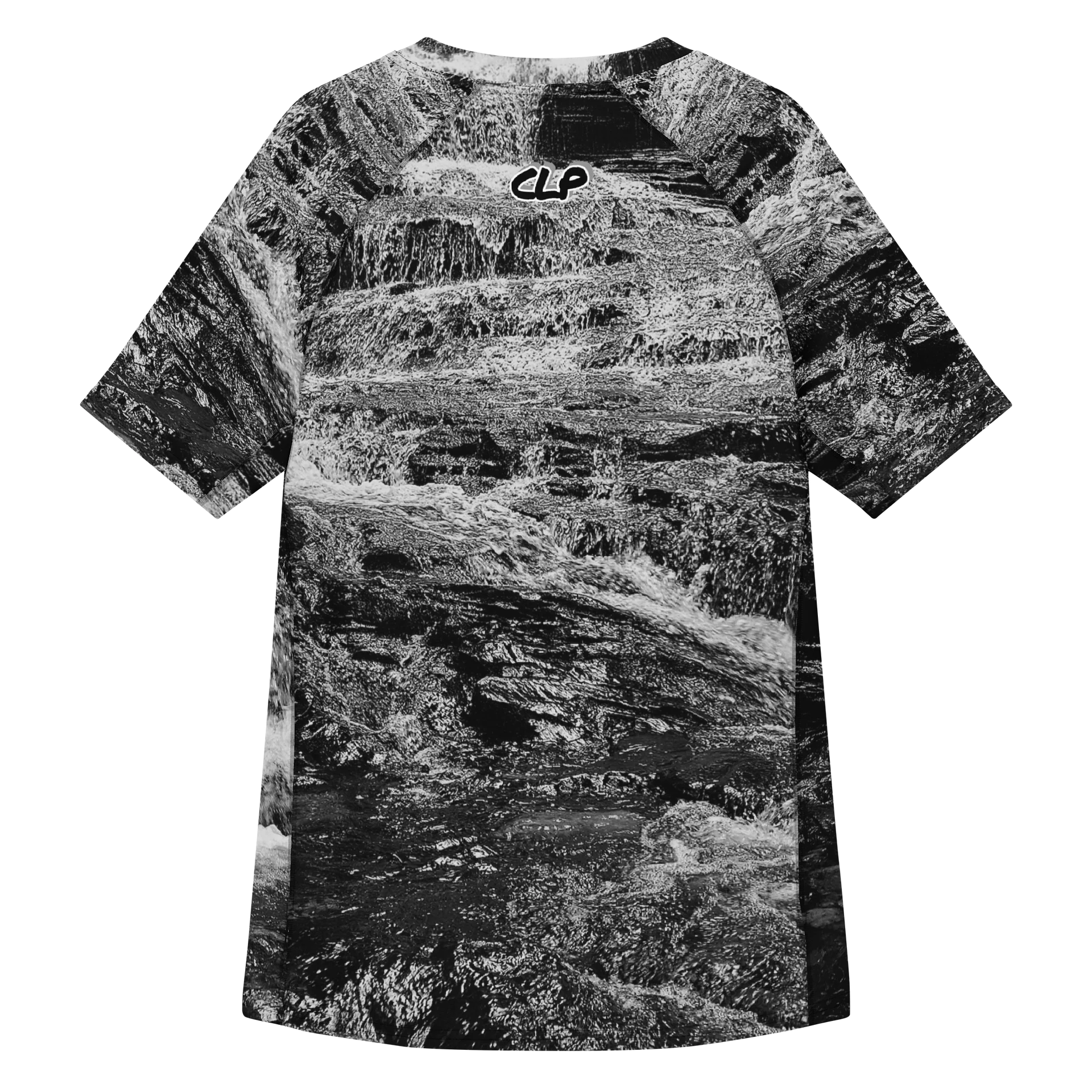 Cascades In Black Men's Short Sleeve Rash Guard product image (2)