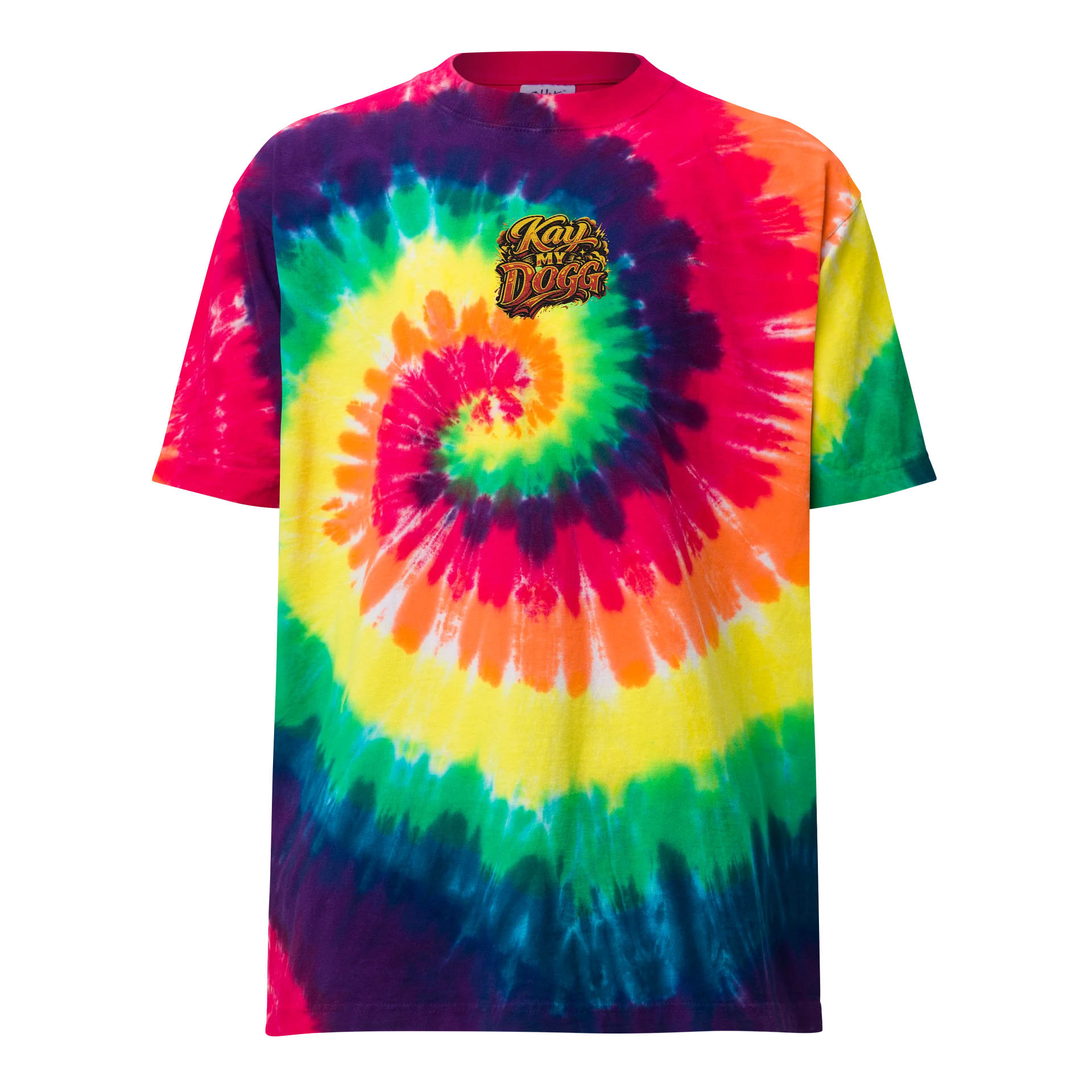 KAY MY DOGG™ Embroidered Tie-Dye Streetwear Tee – Koloqua Heritage Collection product image (3)