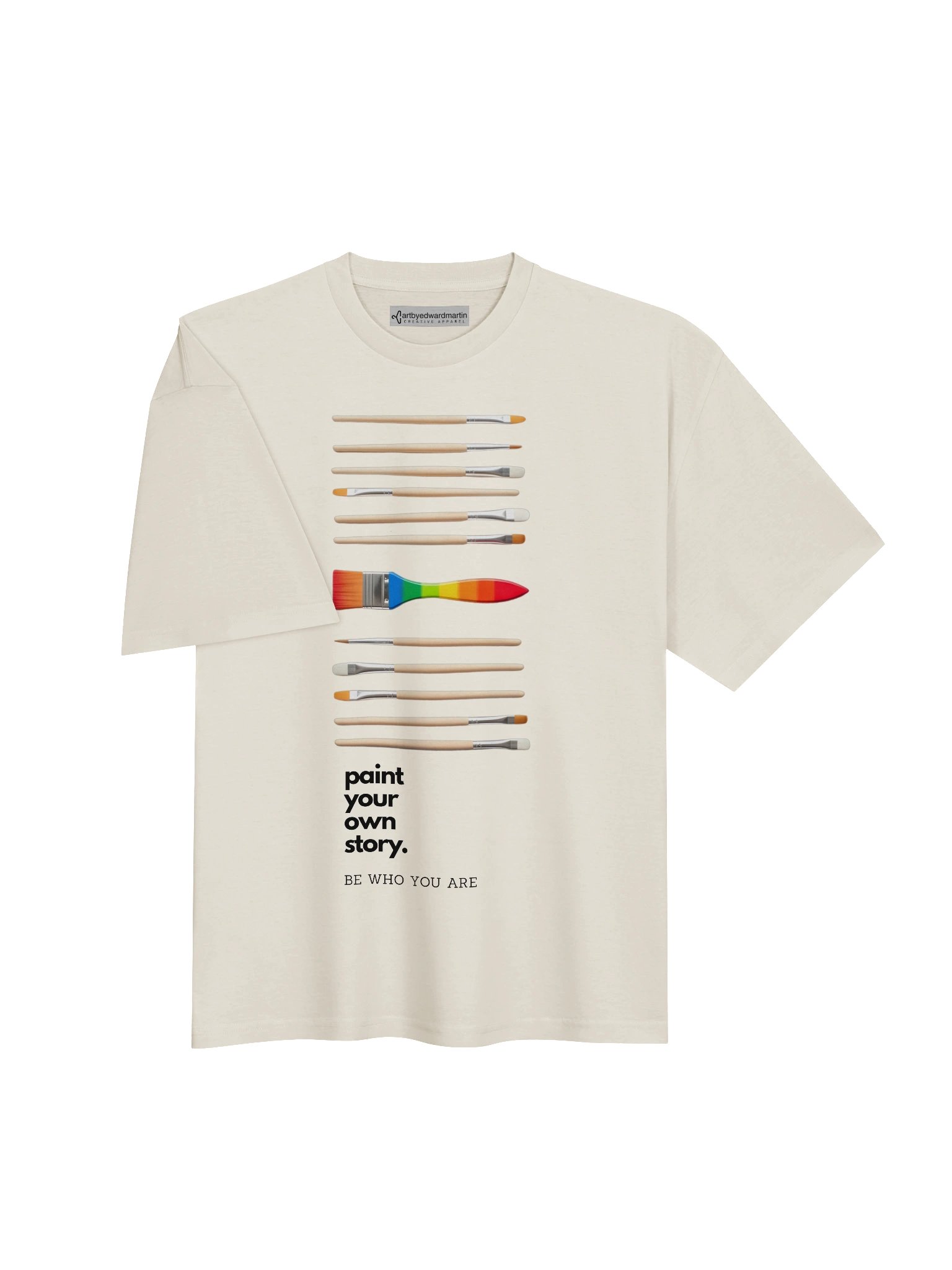 Rainbow Brushstroke Oversized Tee product image (6)