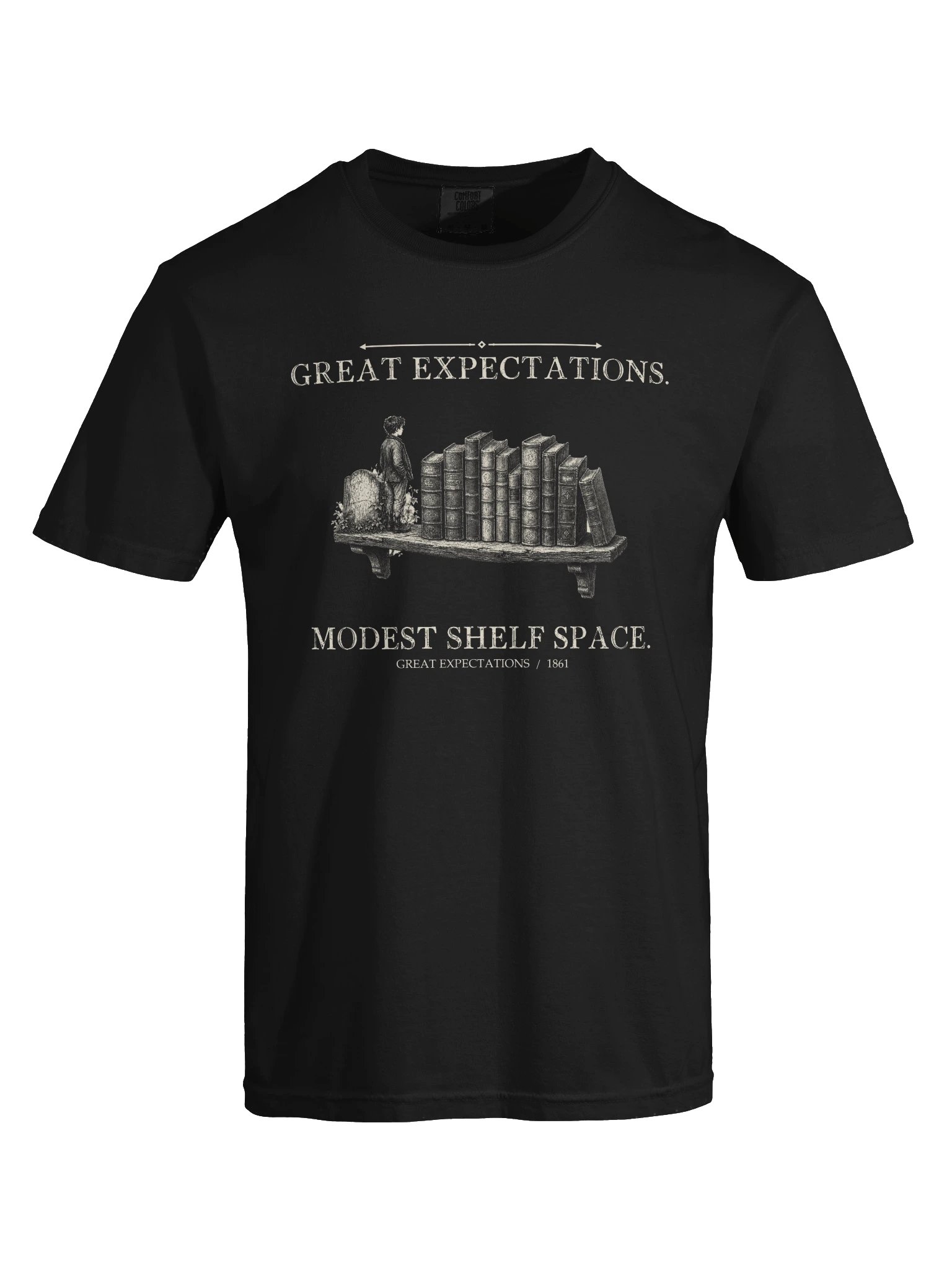 Great Expectations Modest Shelf Space -- Great Expectations Tee (Dark) product image (25)