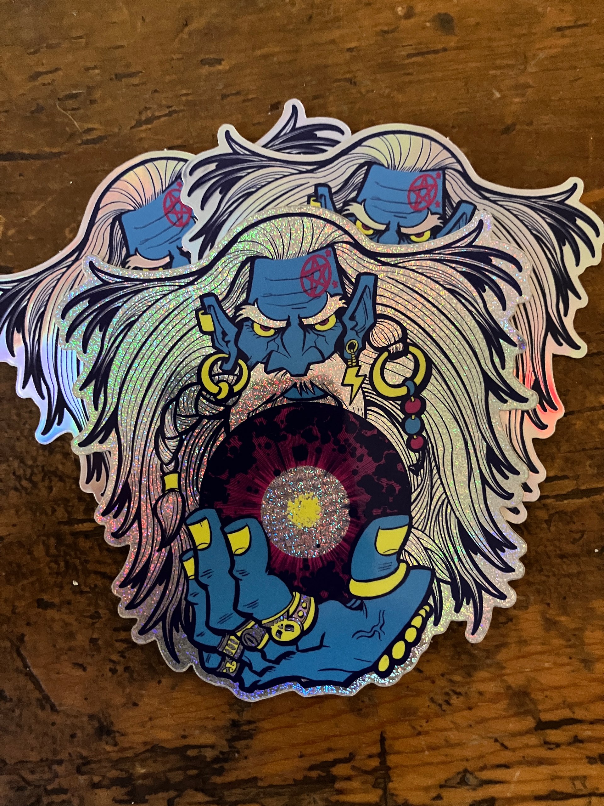 Glitter Wizard vinyl sticker product image (2)