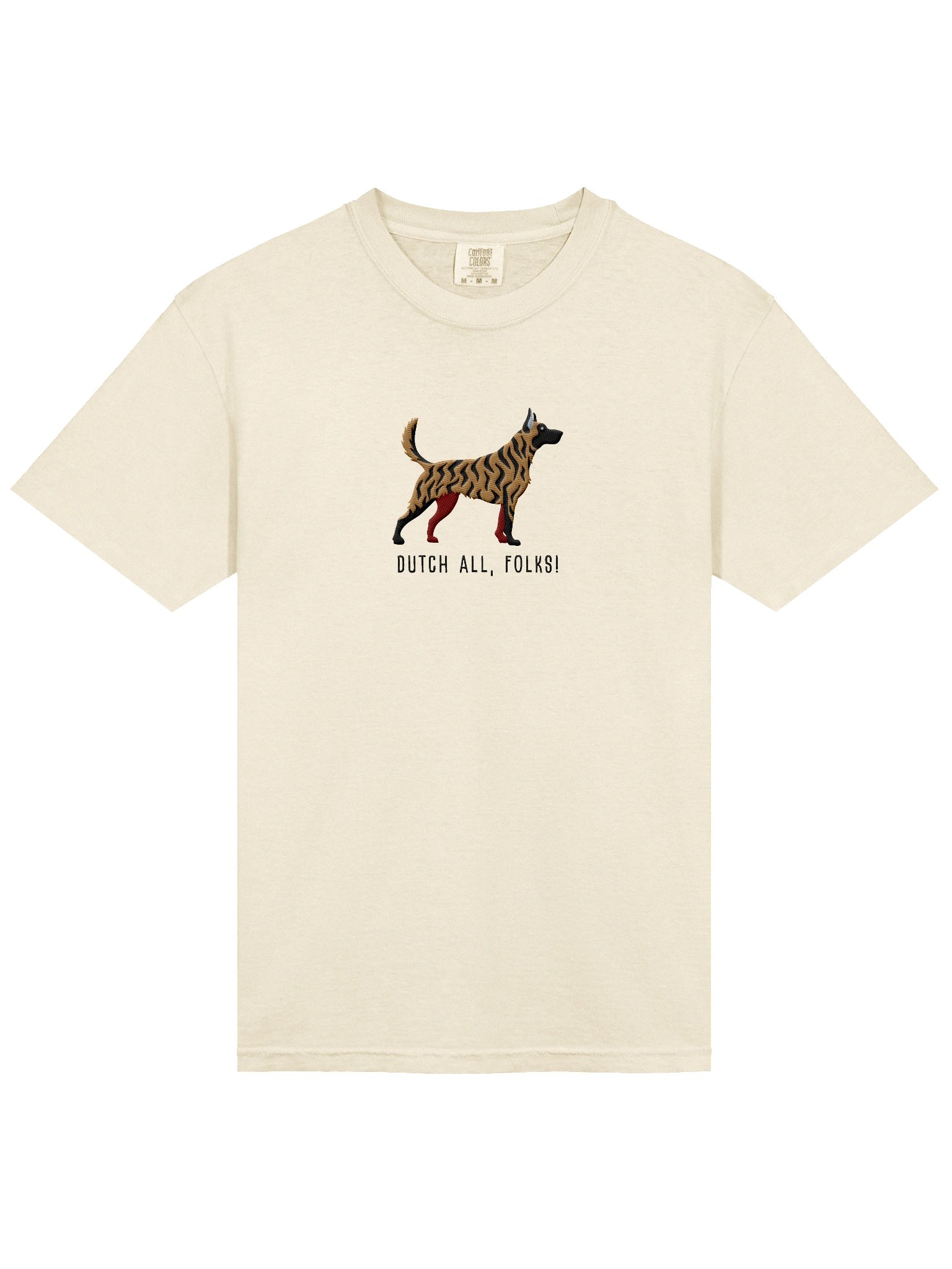 Dutch All, Folks! T-Shirt(Embroidered) of a Dutch Shepherd(Brindle) product image (6)