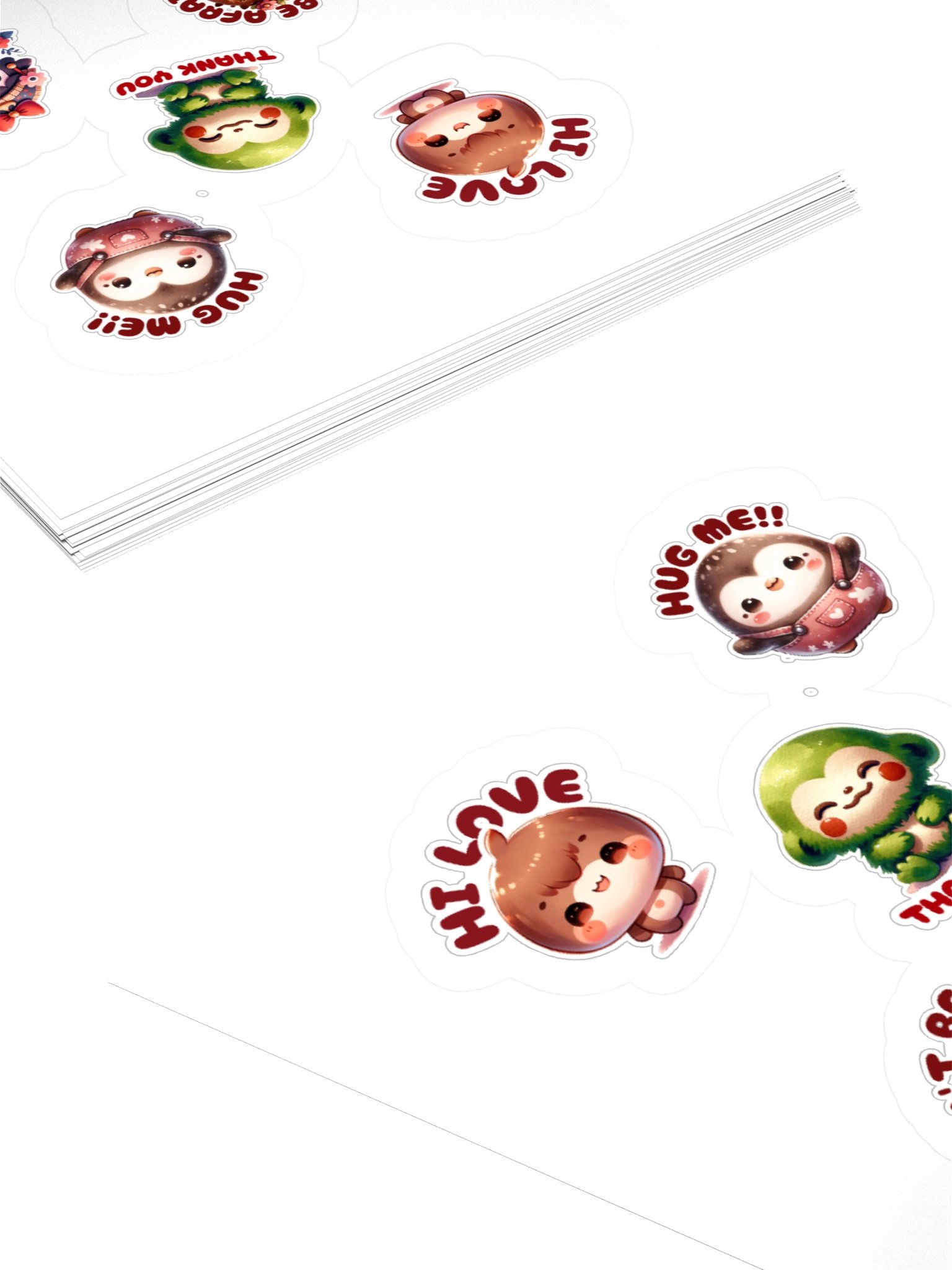 Kawaii Mood Emoji Kiss Cut Stickers product image (4)