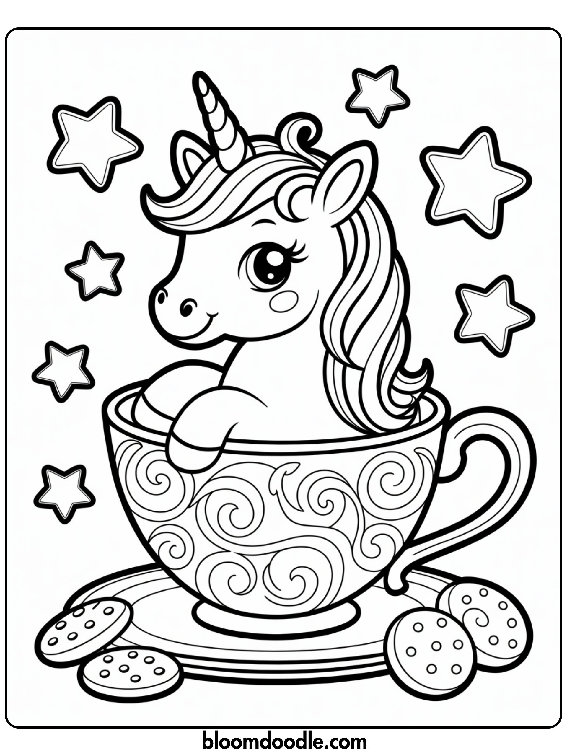 Enchanted Unicorn Coloring Pages product image (2)