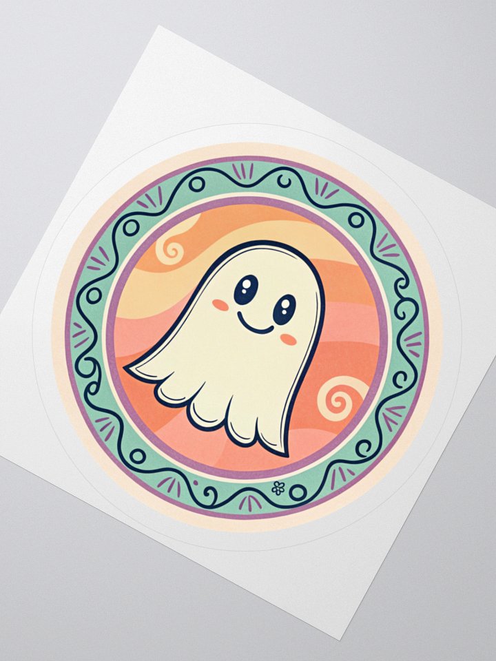 Retro Ghost Kiss Cut Sticker product image (5)