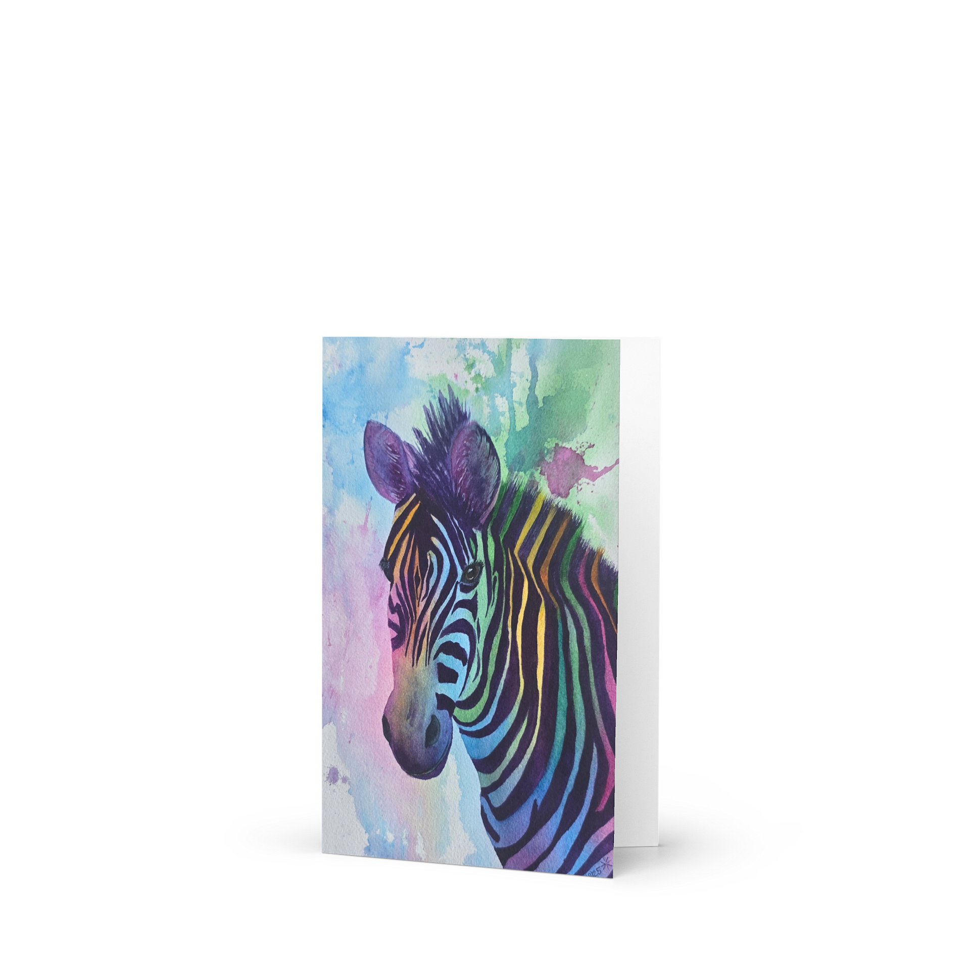 Rainbow Zebra Greeting Card product image (1)