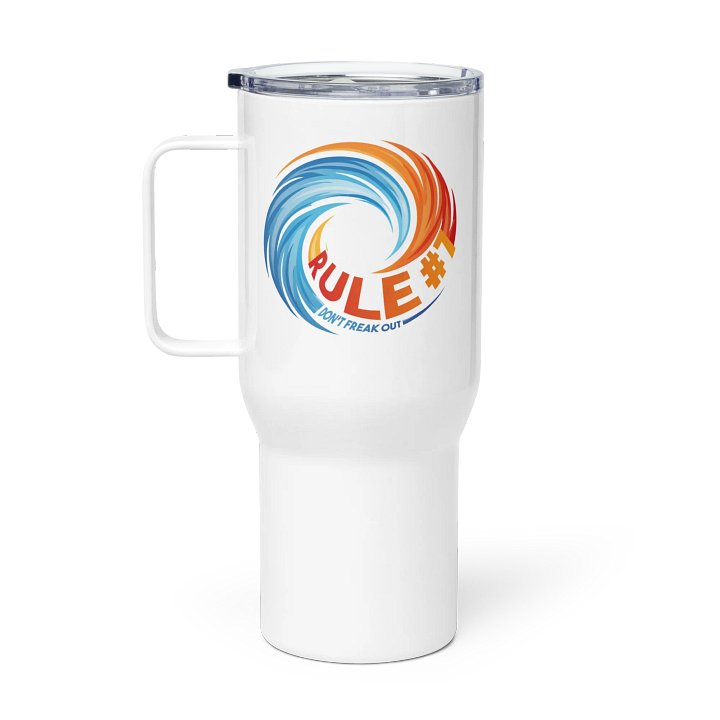 Rule # 7 Travel Mug Blue and Orange product image (1)