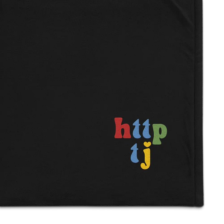 "httptj" embroidered sherpa blanket product image (1)