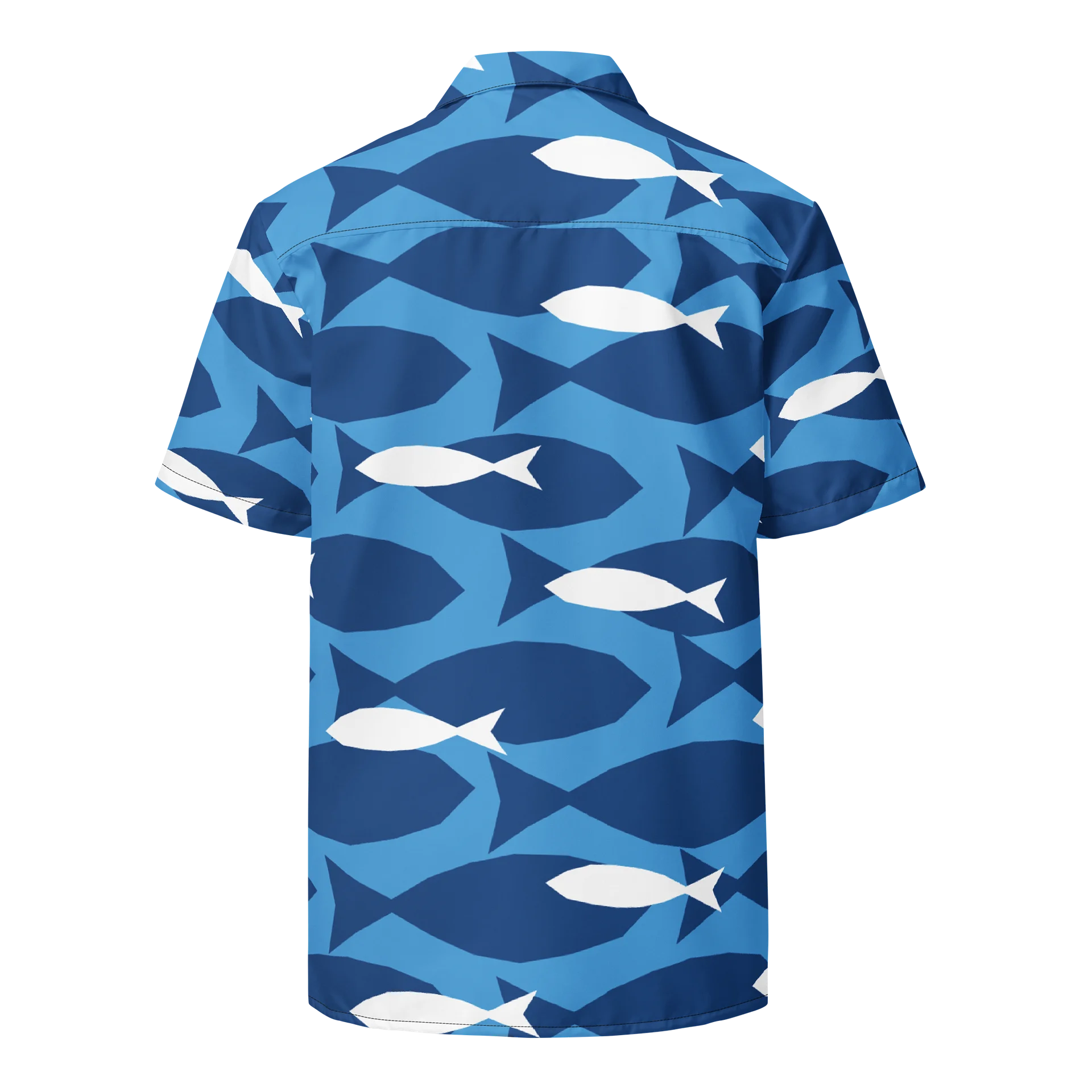 Blue Fish Wave Hawaiian Shirt product image (2)