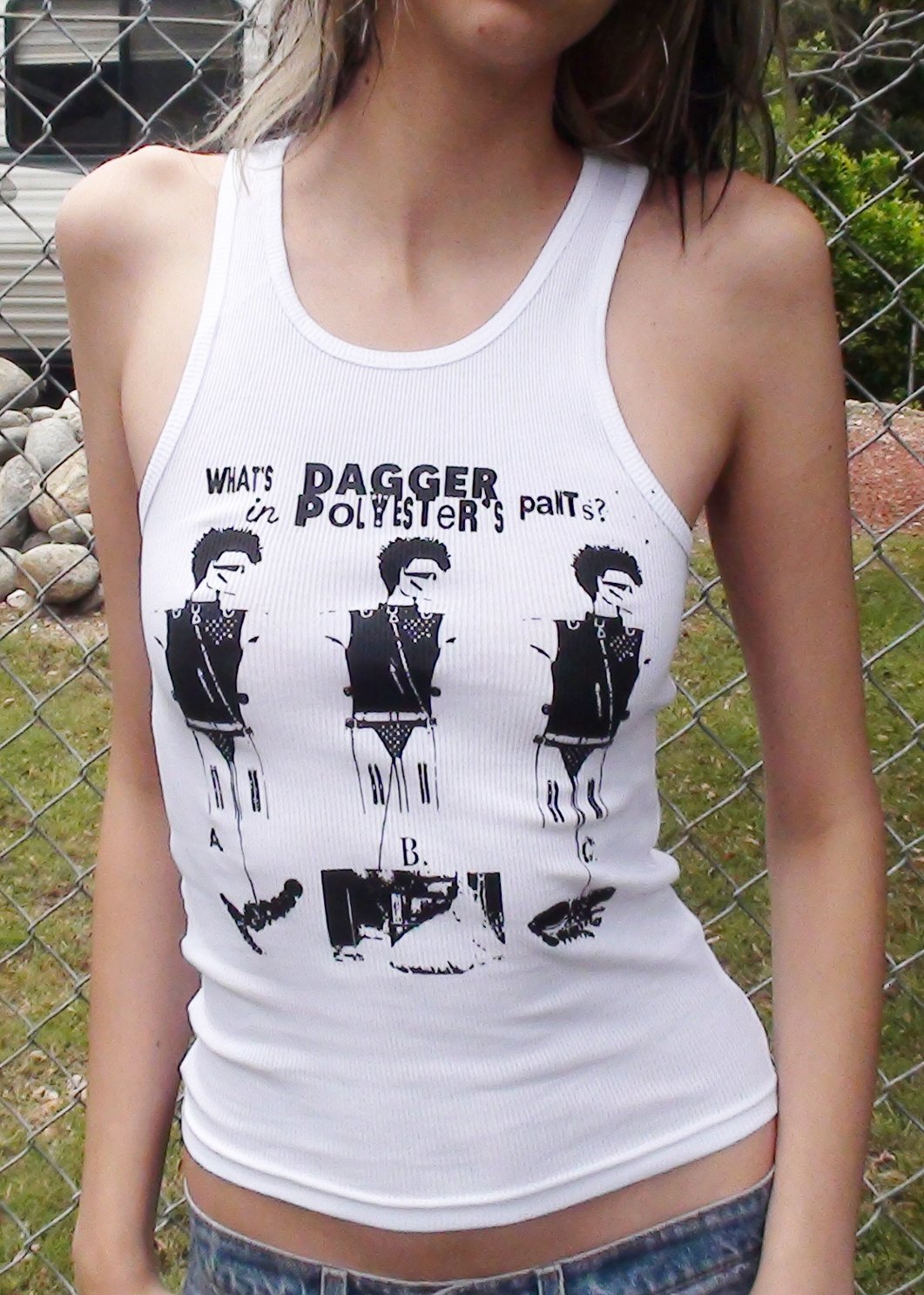"What's in Dagger Polyester's Pants" Rib Tank product image (1)