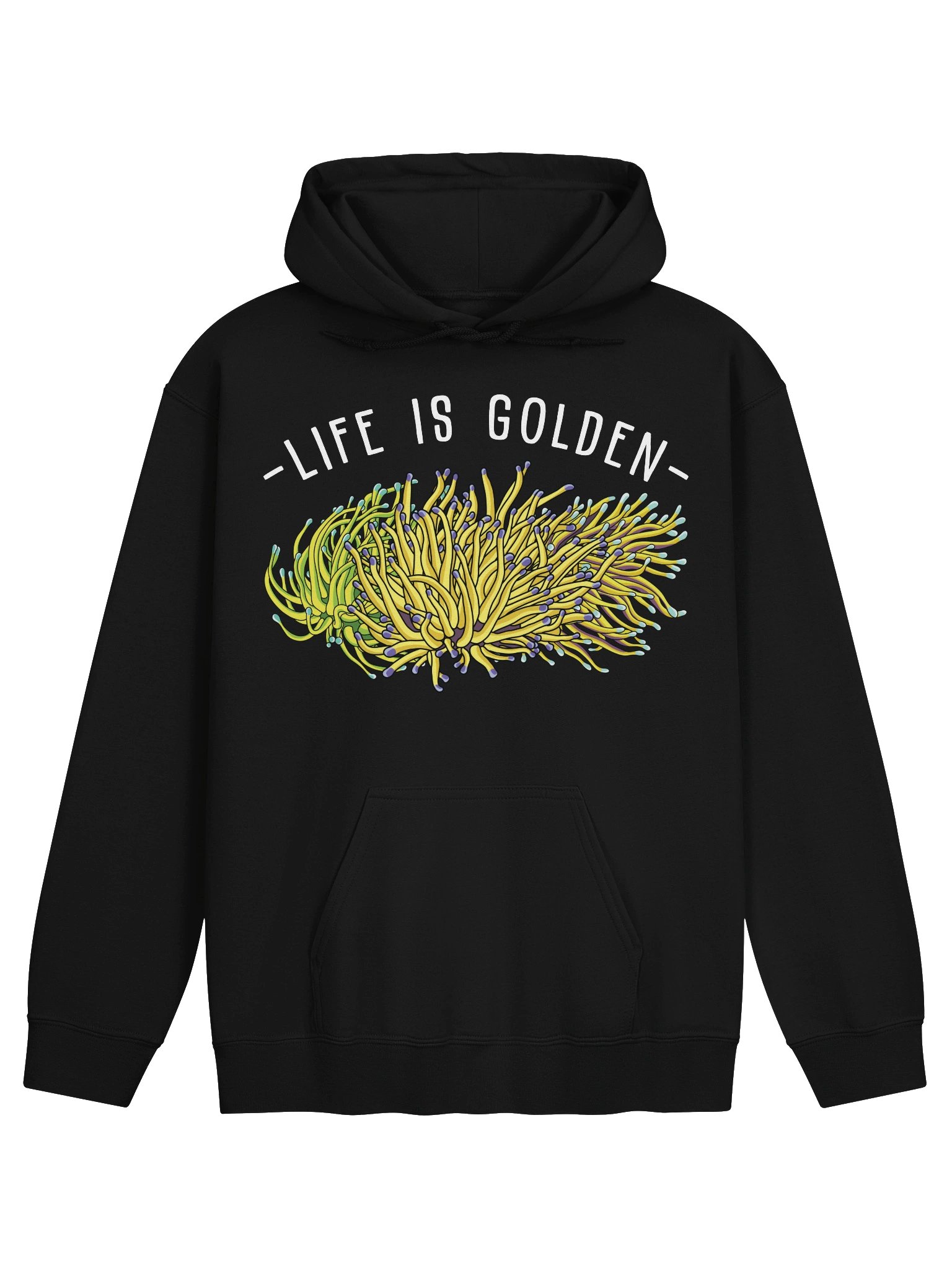 Life Is Golden Torch Corals Hoodie for Reef Aquarium Lovers product image (5)