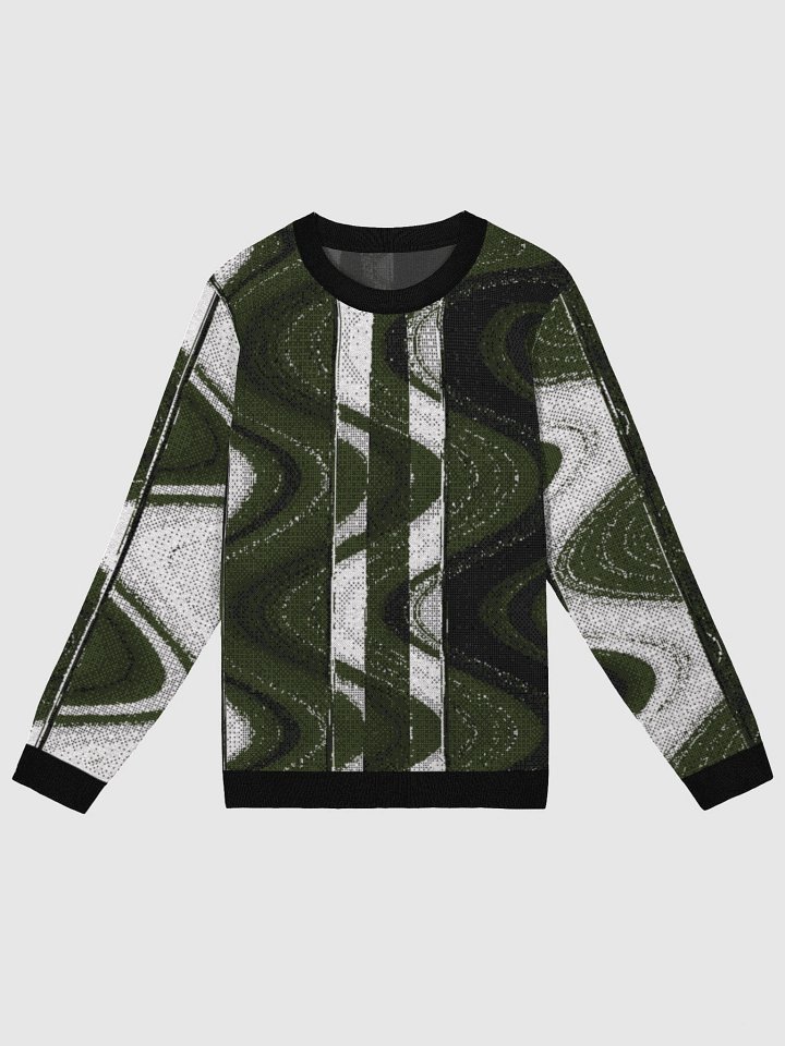 WAVELENGTH MONOLITH | JACQUARD KNIT CREWNECK - GREEN FIR product image (1)