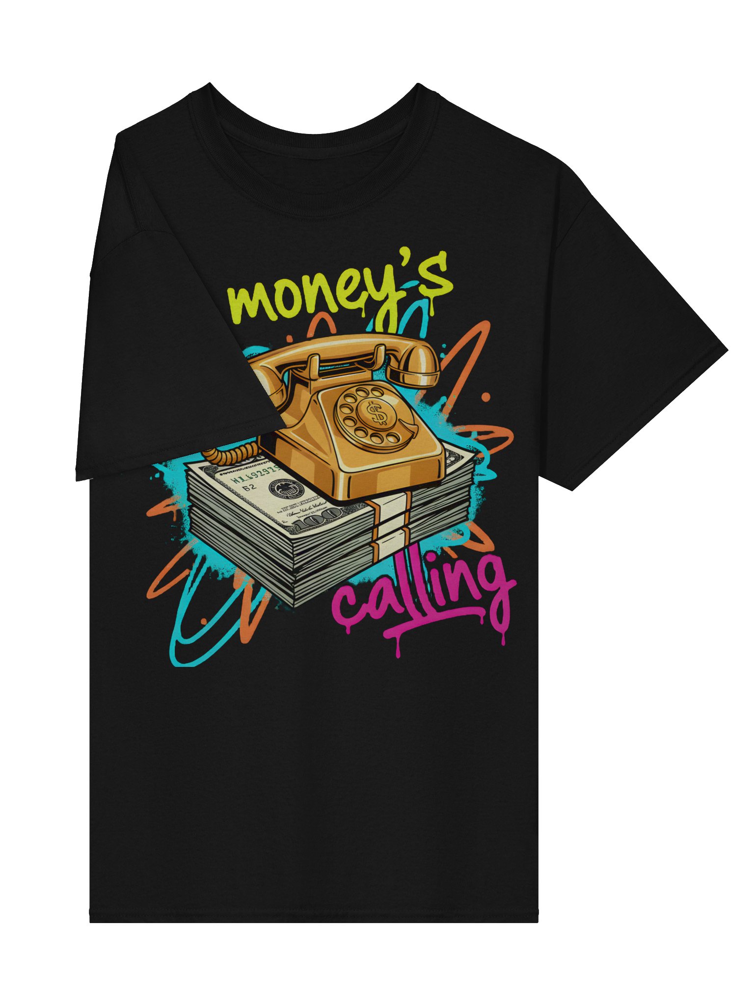 Money's Calling Golden Phone T-Shirt product image (4)