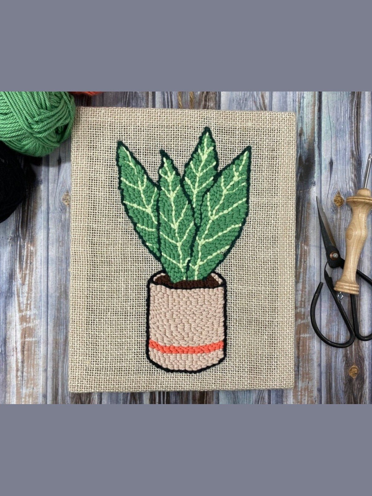 Snake Plant Punch Needle (Digital PDF Pattern) product image (1)