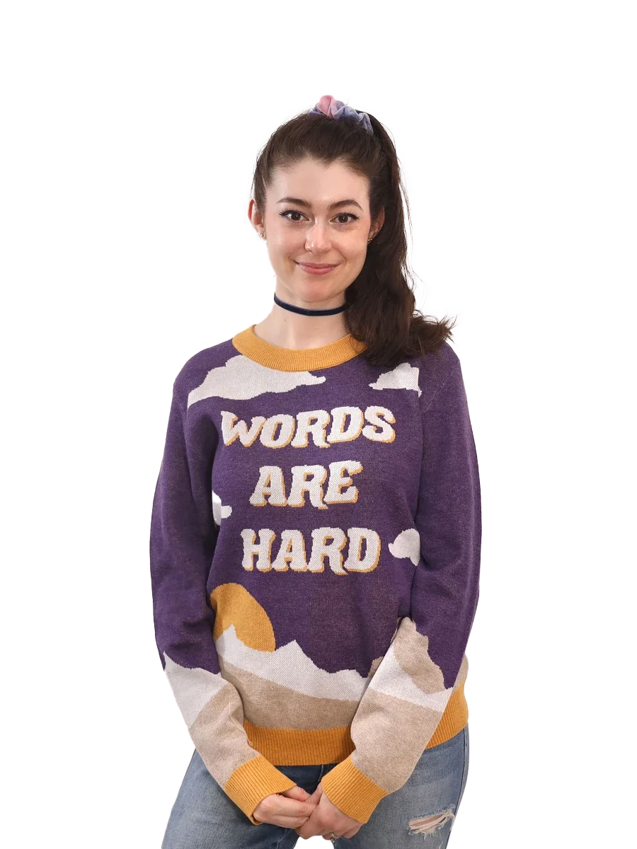 Words Are Hard Landscape Sweater product image (1)