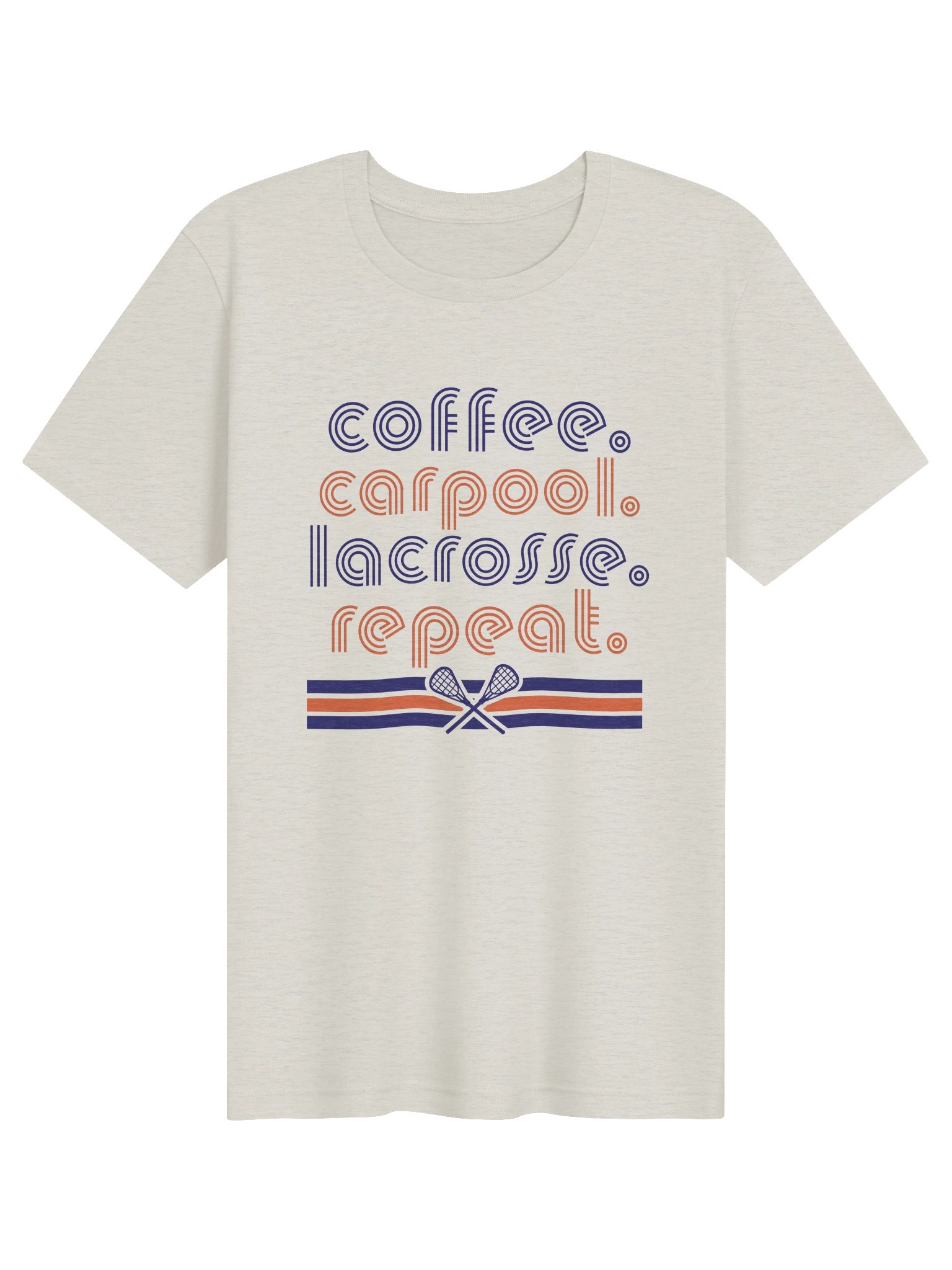 Lacrosse Mom Shirt — Coffee Carpool Lacrosse Repeat Funny Lax Mom Tee product image (2)