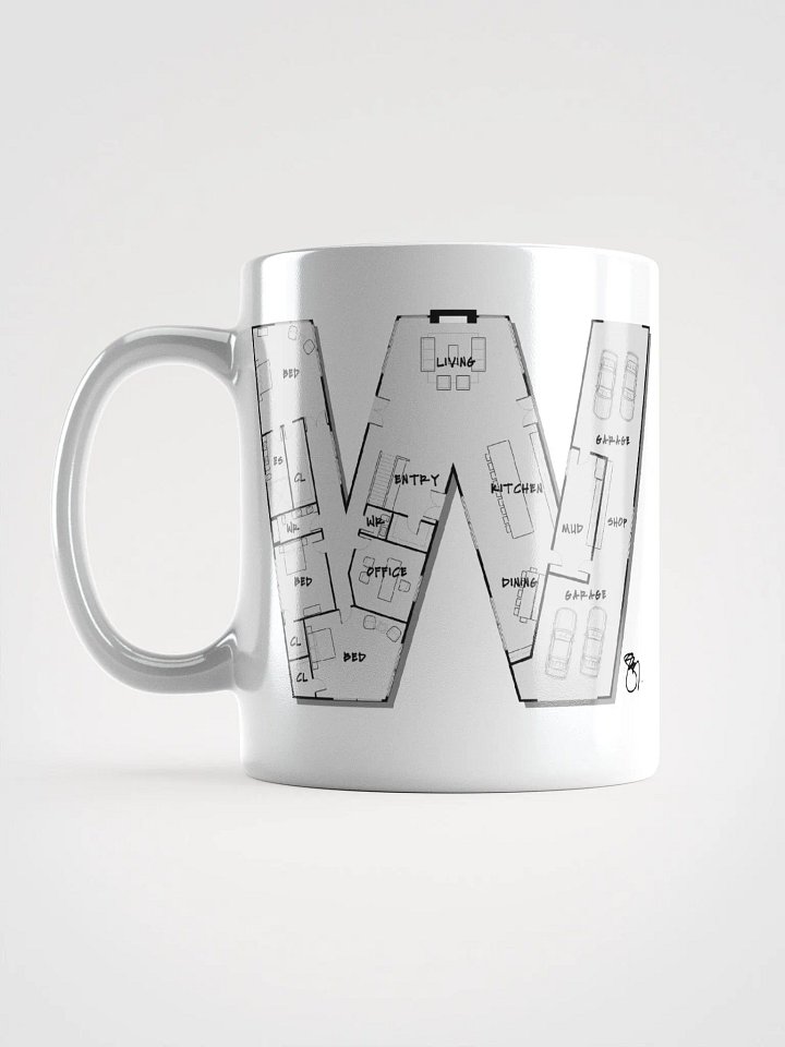 Alphabet Floor Plan Mug - W product image (1)