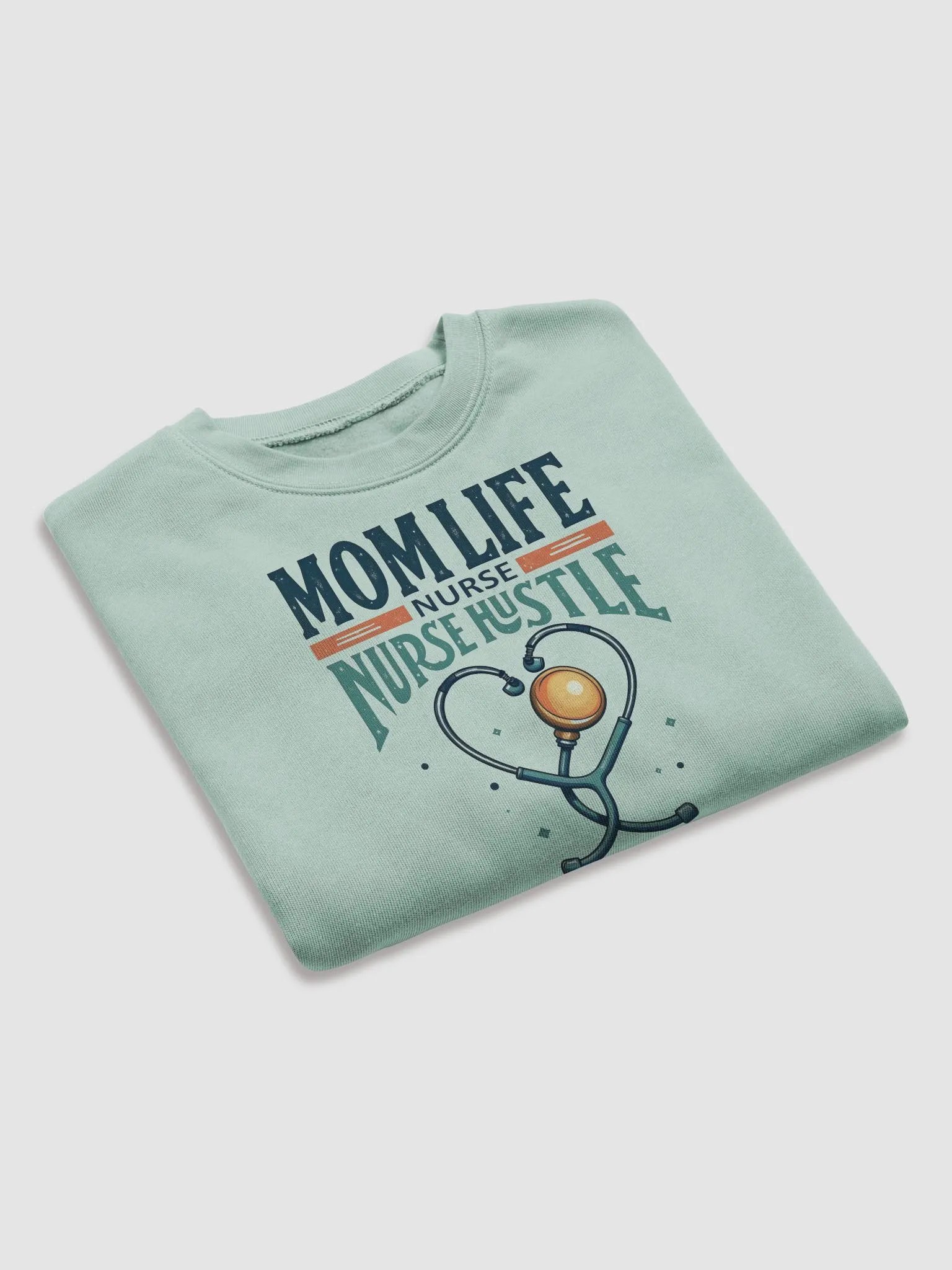 Mom Nurse Hustle Heartbeat Crop Sweatshirt product image (19)