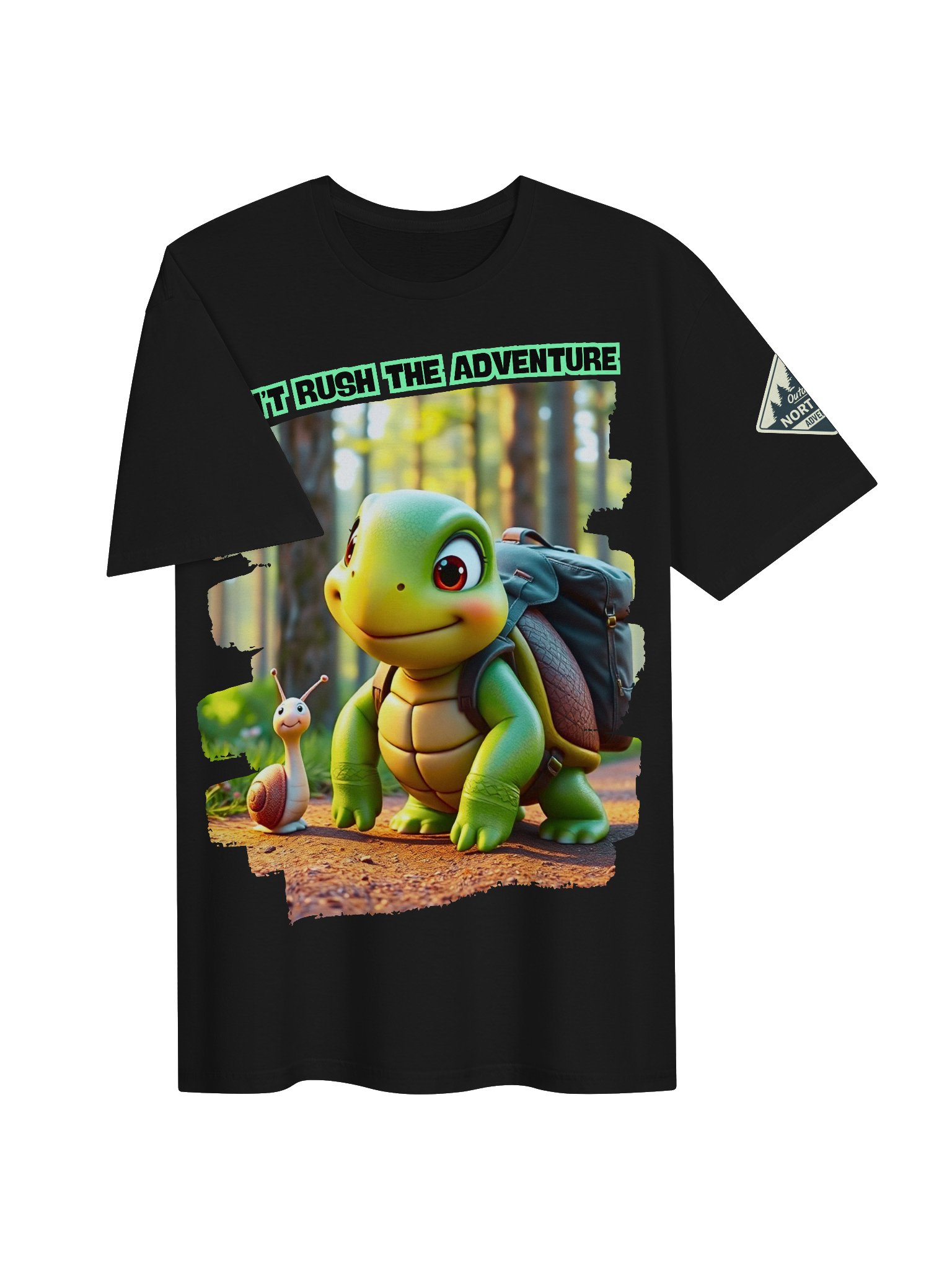 Don’t Rush the Adventure – Slow Hiking Turtle & Snail Unisex T-Shirt product image (21)