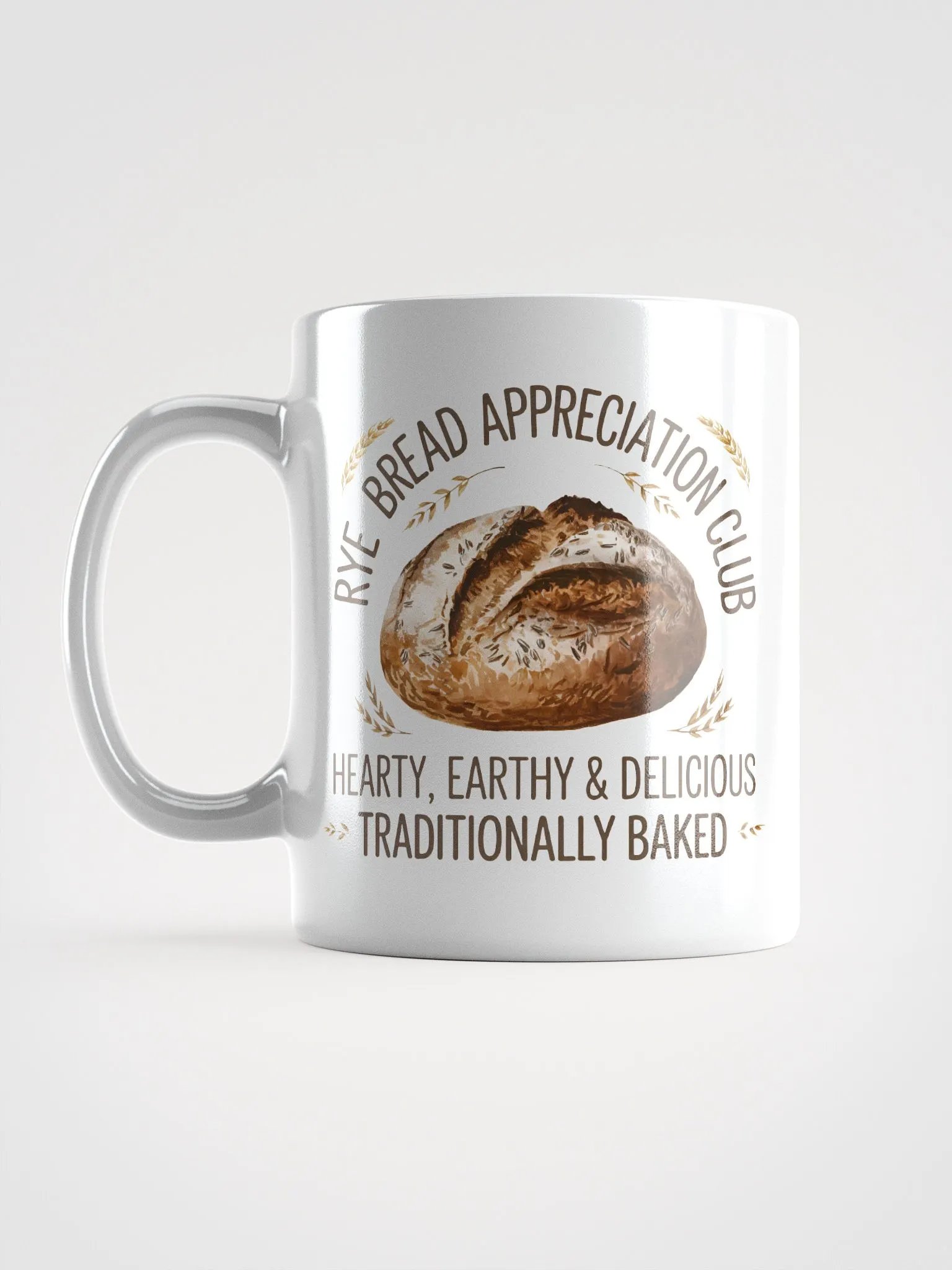Rye Bread Appreciation Club White Glossy Mug product image (6)