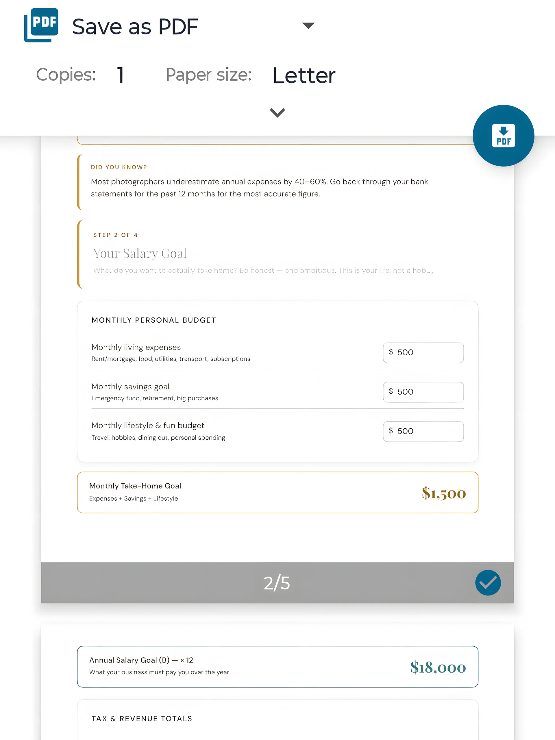 Pricing Calculator for Photographers - Limited Launch Sale - 50% Off product image (8)