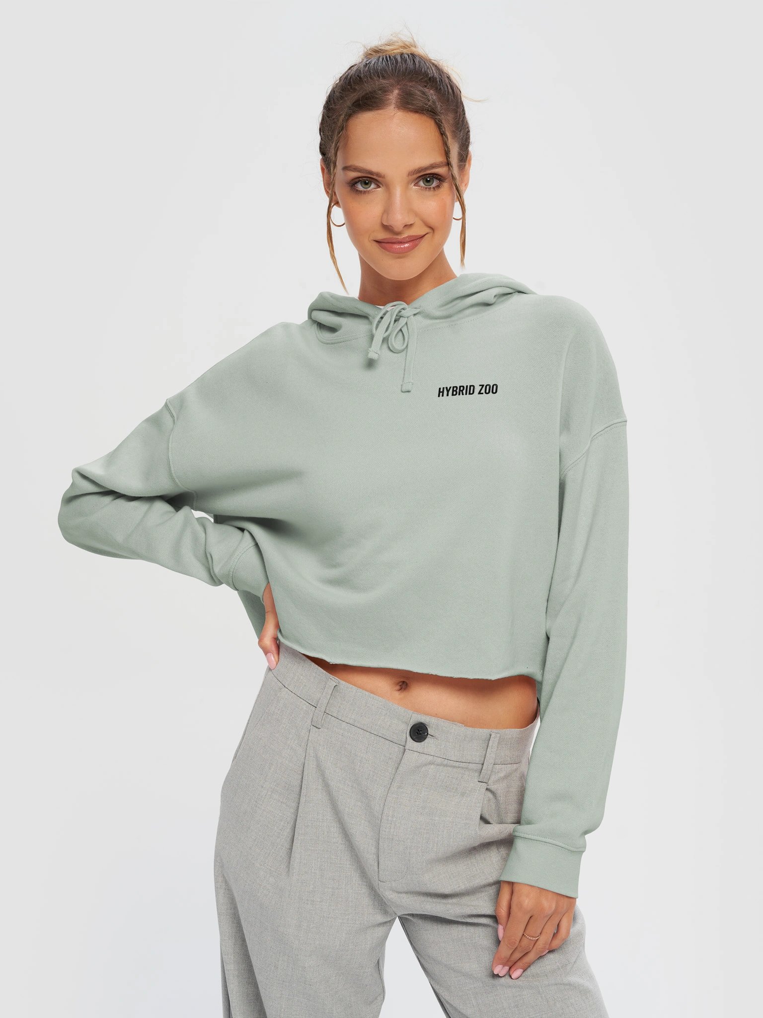 HYBRID ZOO – FERRET CROP HOODIE product image (4)