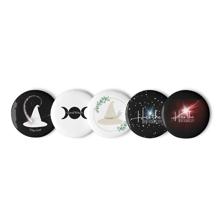 White Witch, Good Witch, Green Witch, Hex Witch Button Collection product image (1)