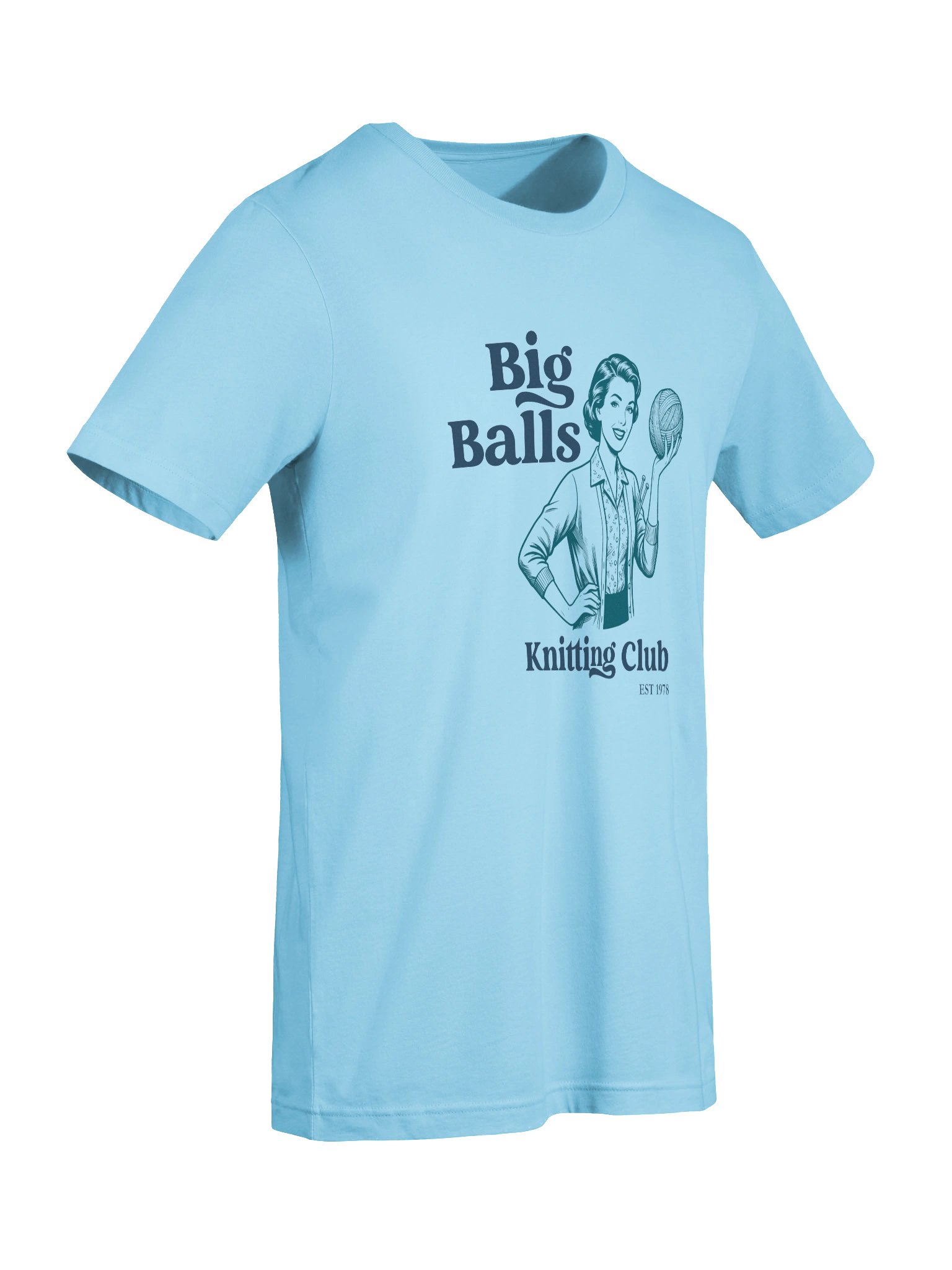 Big Balls Knitting Club Retro T‑Shirt product image (26)