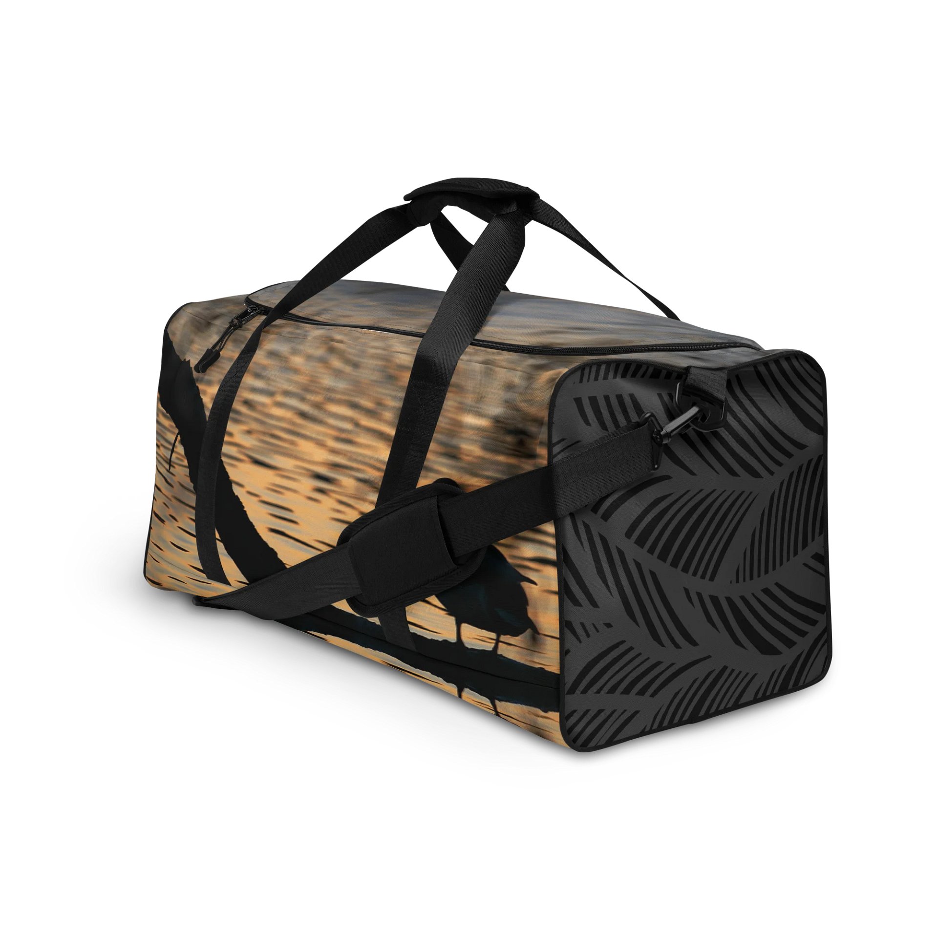 Travel bag - Silhouette of a duck on a branch in the water product image (4)