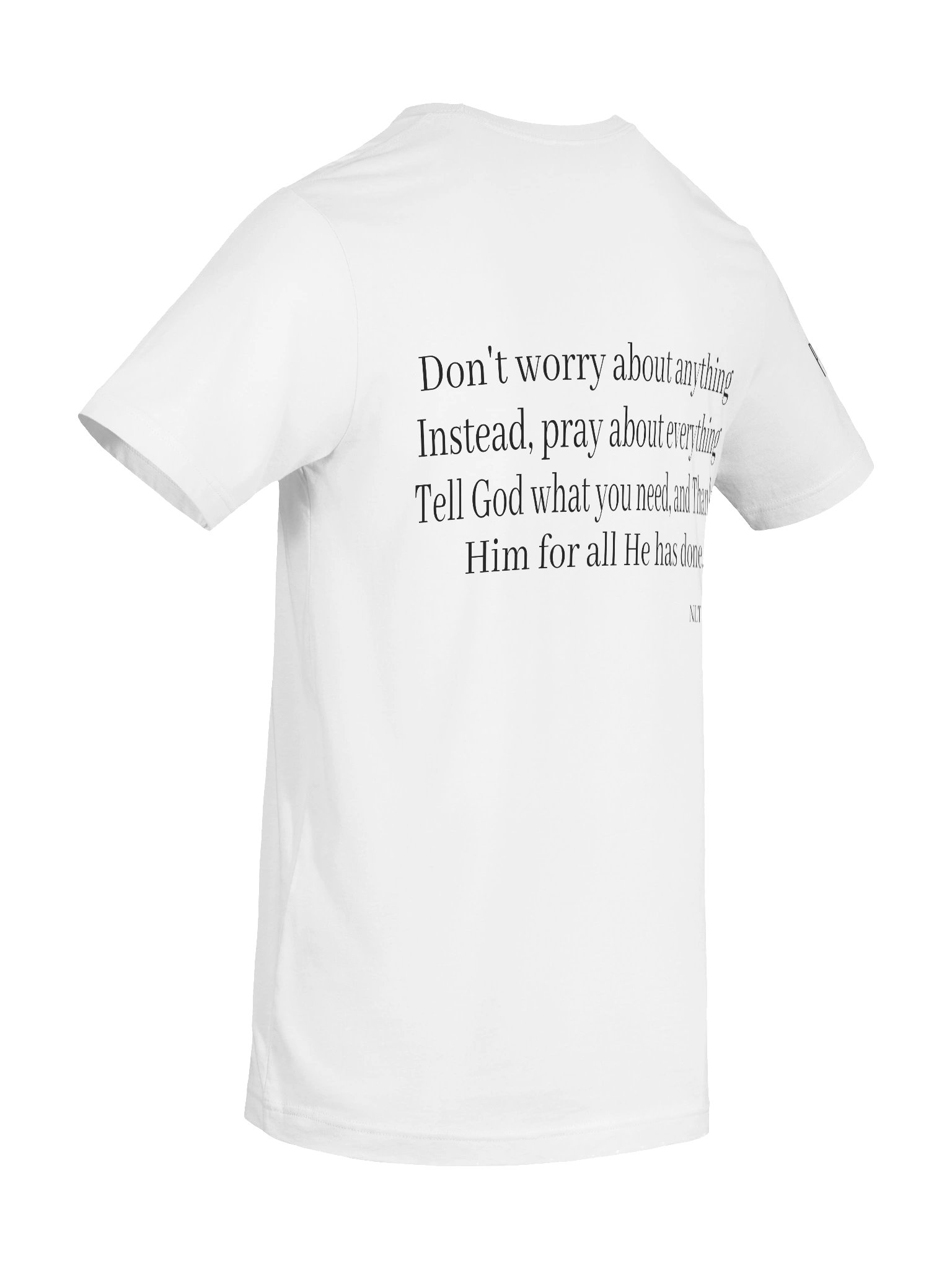 D2You Gospel Message - T Shirt - Philippians 4:6 (unisex) on Sleeve product image (3)