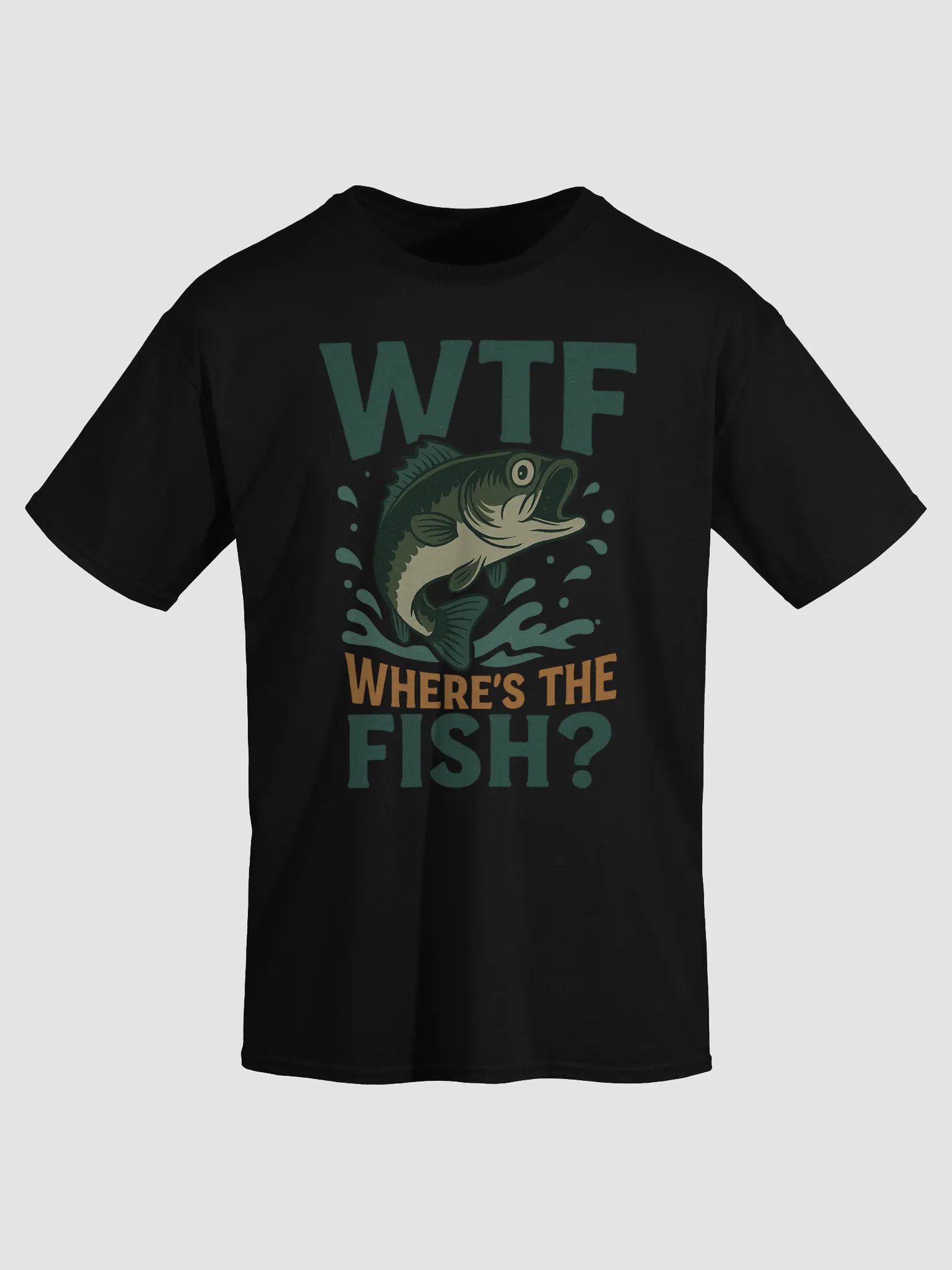 WTF Where’s the Fish – Funny Bass Fishing T-Shirt product image (1)