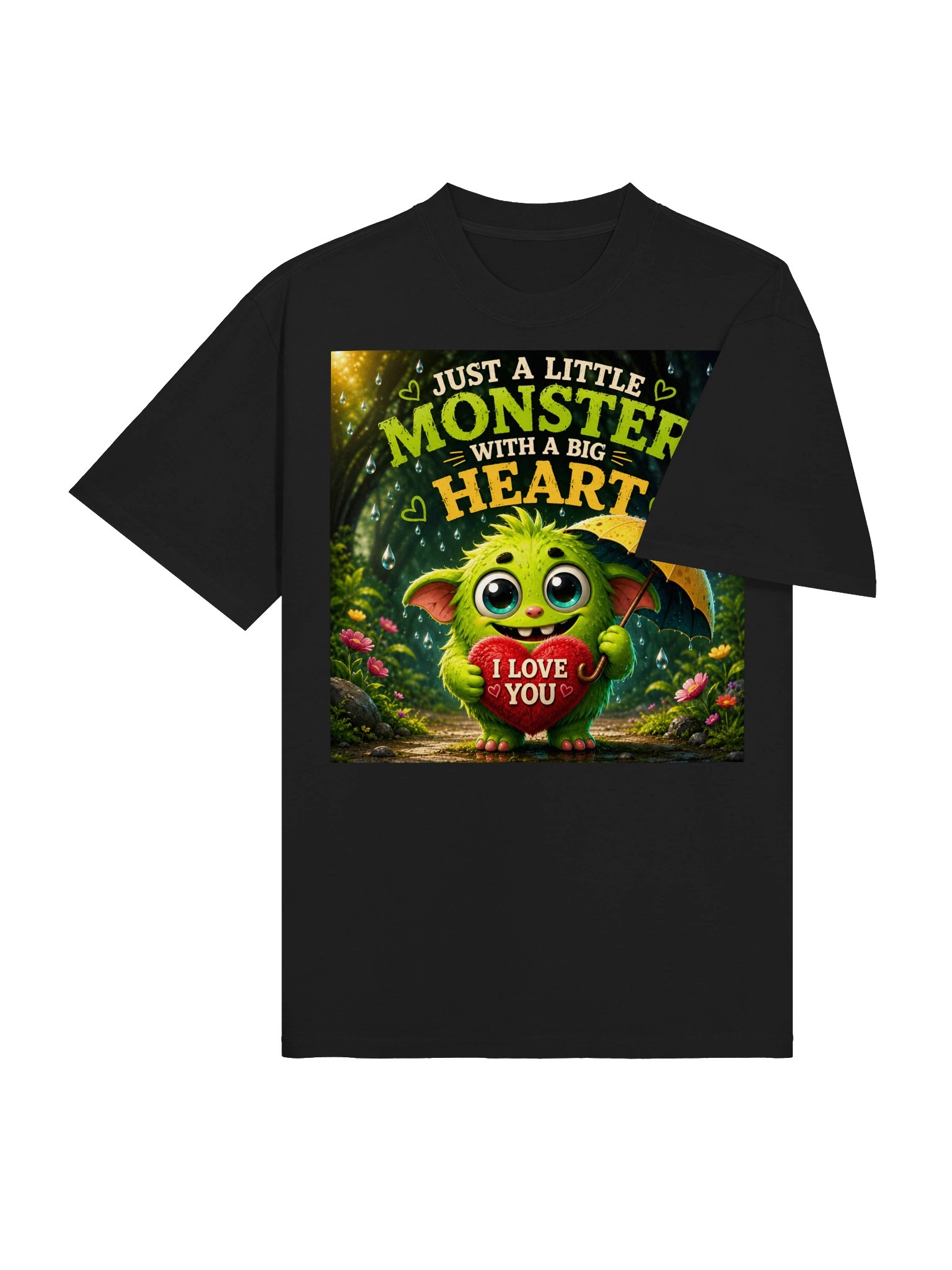 JUST A LITTLE MONSTER WITH A BIG HEART ❤️ CUTE LOVE T-SHIRT product image (5)