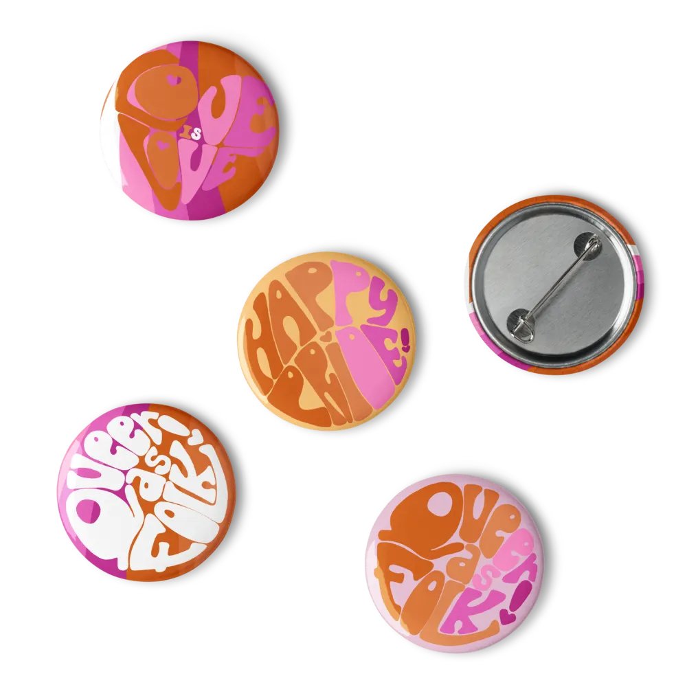 Lesbian Pride pin badge set product image (1)