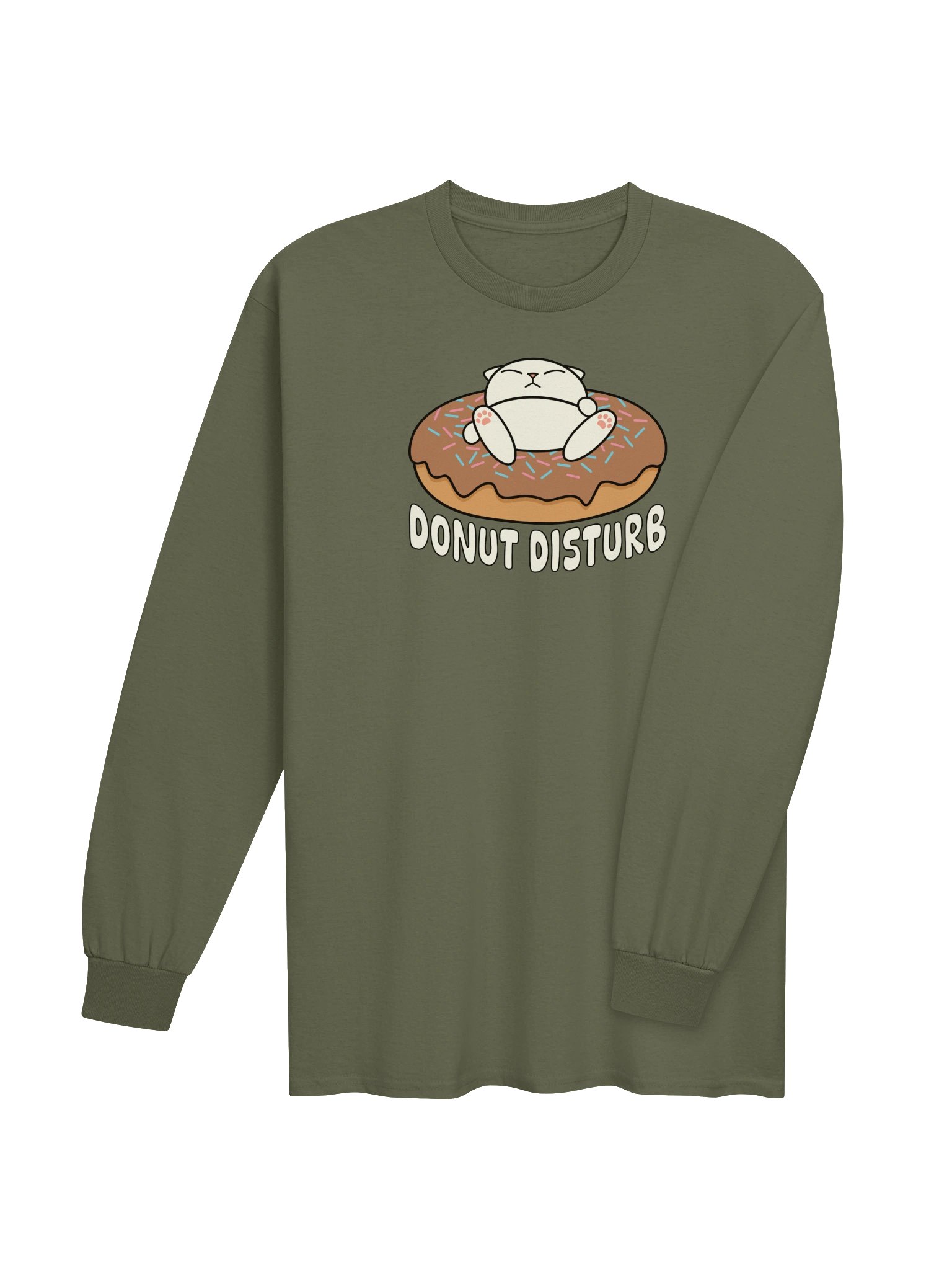 Donut Disturb Cat - Unisex Adult Long Sleeve T-shirt product image (3)