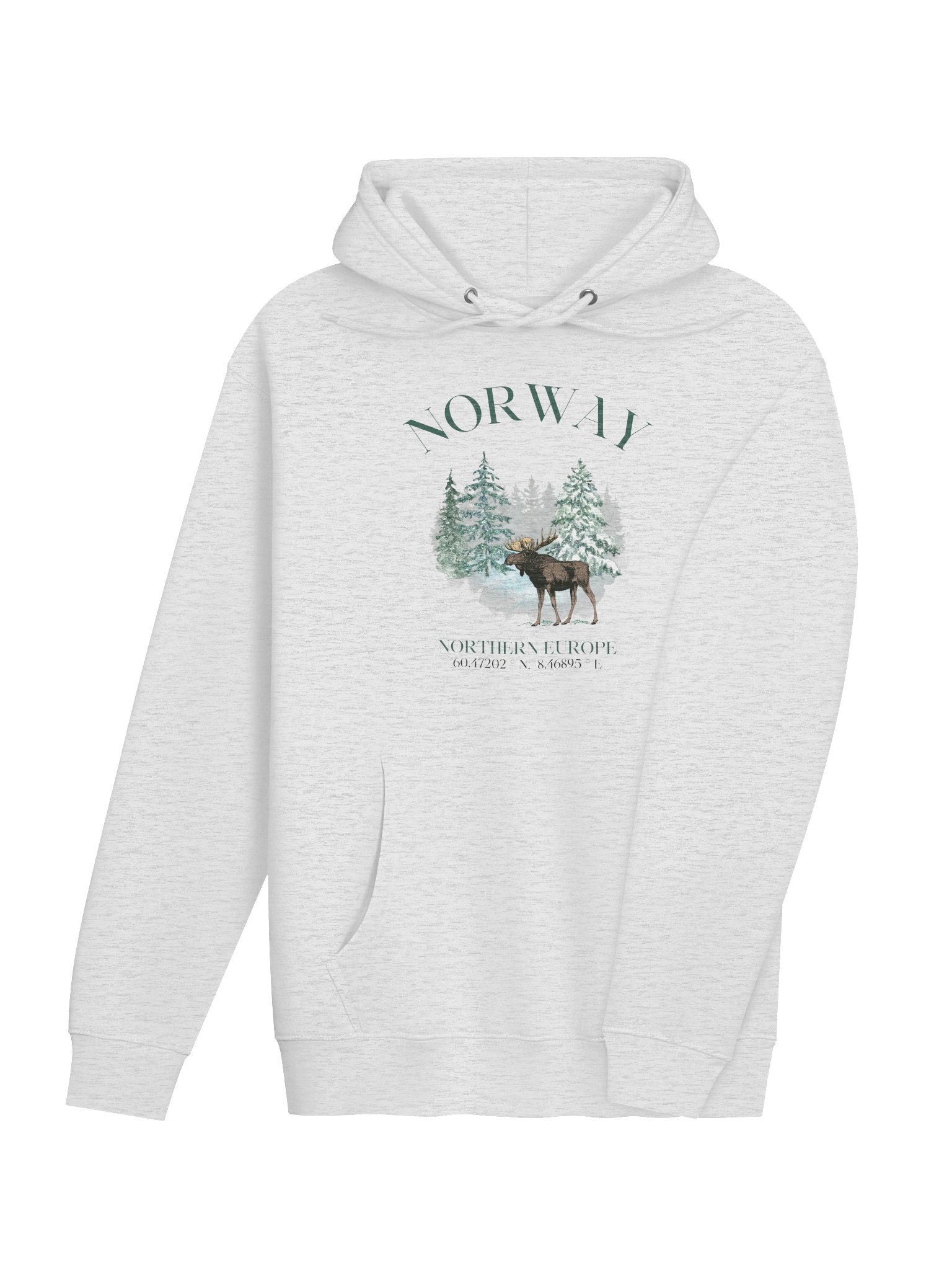 Norway Winter Forest Moose Hoodie product image (14)