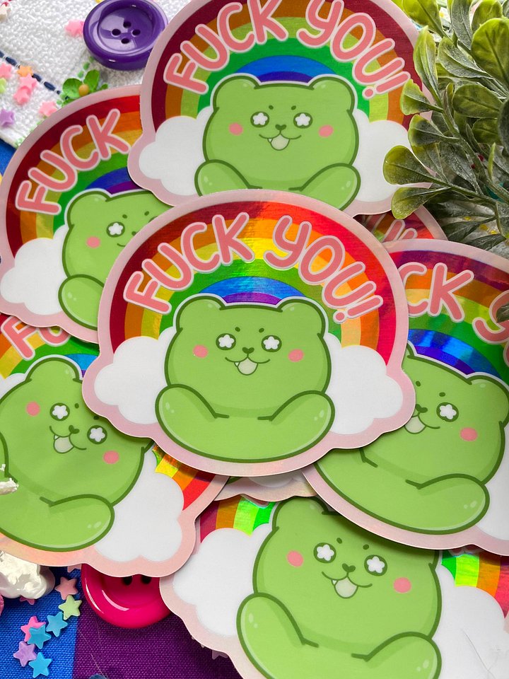 Lucy "Fuck You" Rainbow Sticker product image (2)