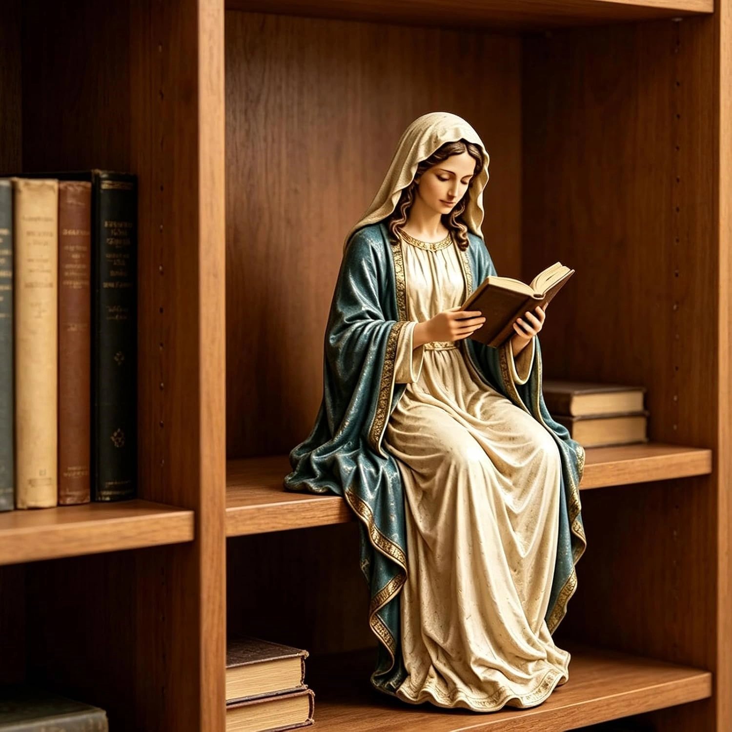 Virgin Mary Reading Bookshelf Figure product image (4)