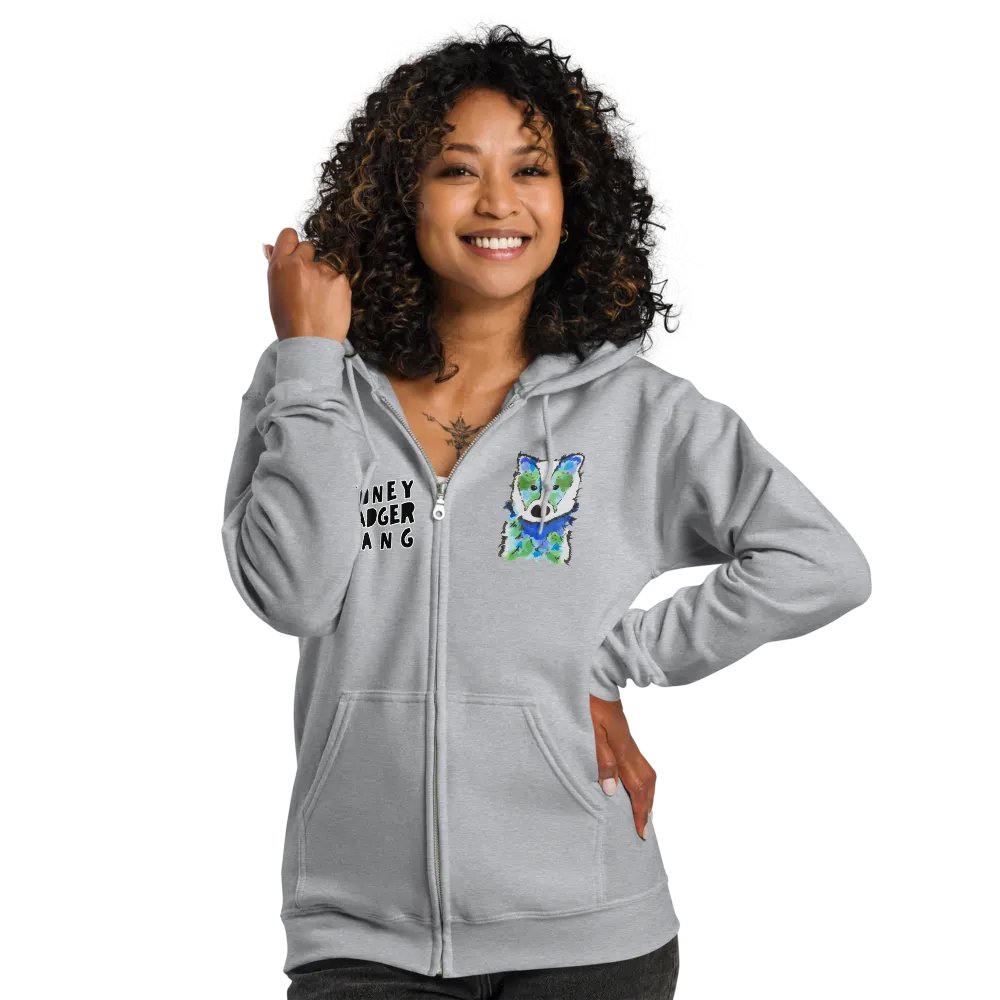 Honey Badger Gang Zip Up Hoodie product image (5)