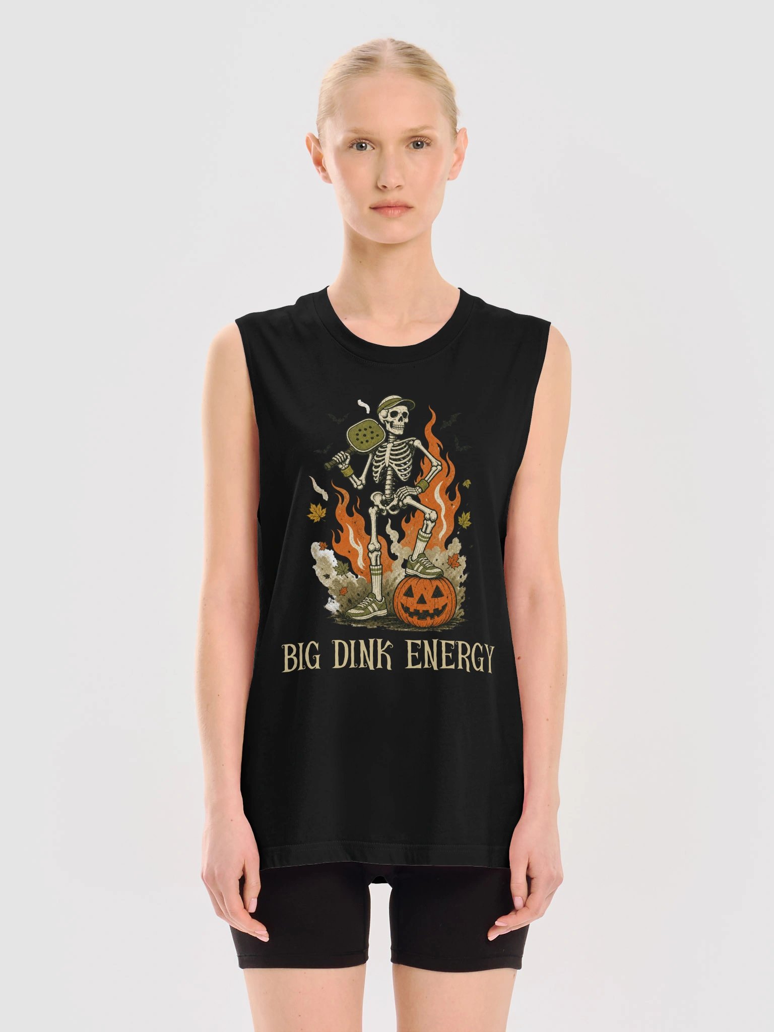 Big Dink Energy Halloween Pickleball Tank Top Funny Retro Player Gift product image (2)