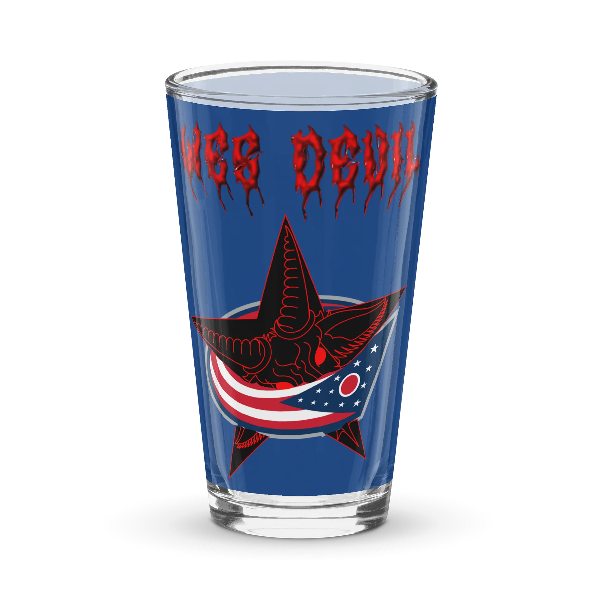 Wes Devil Hockey Jersey Pint Glass product image (1)
