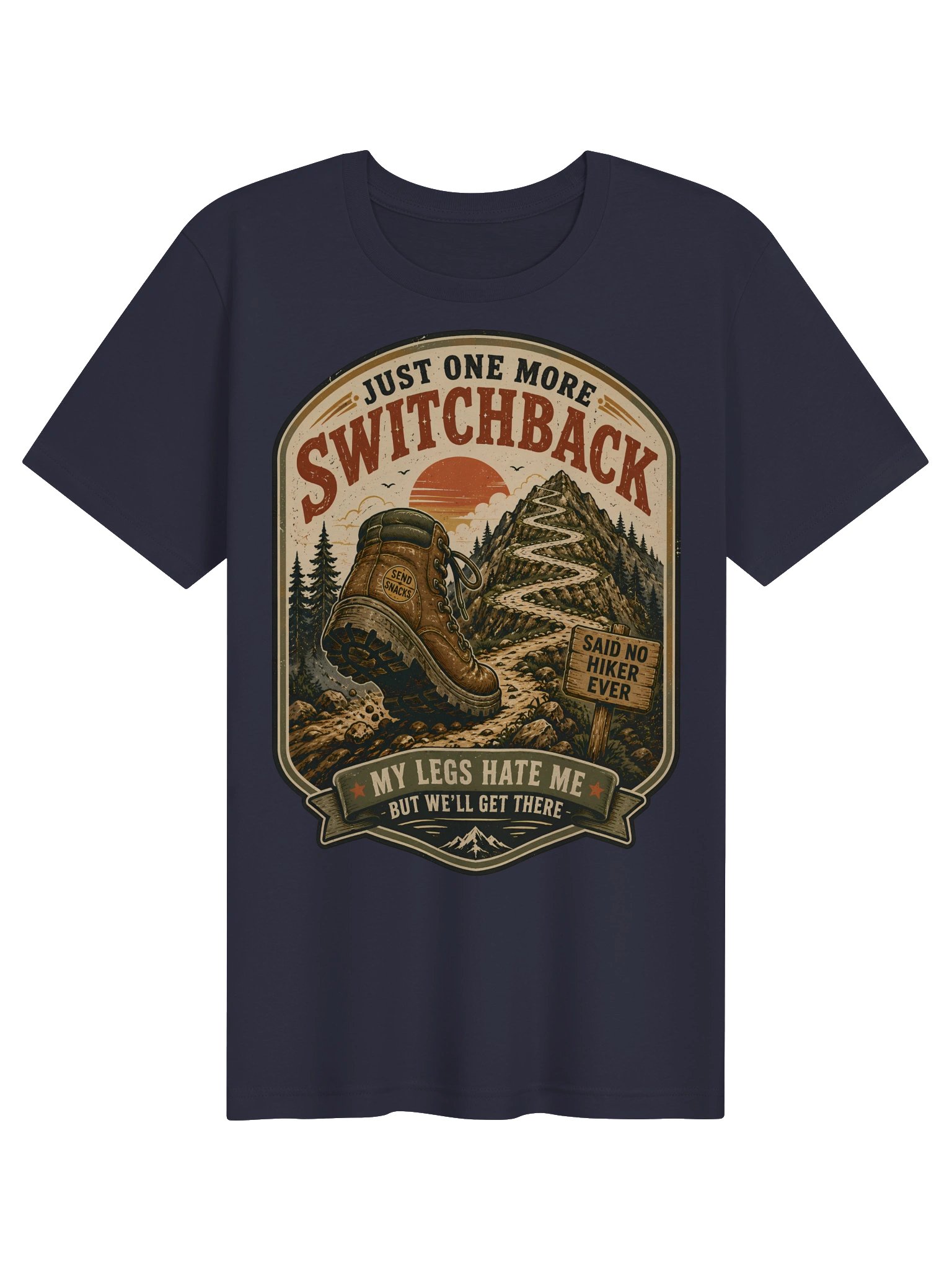 Just One More Switchback Funny Hiking T-Shirt product image (1)