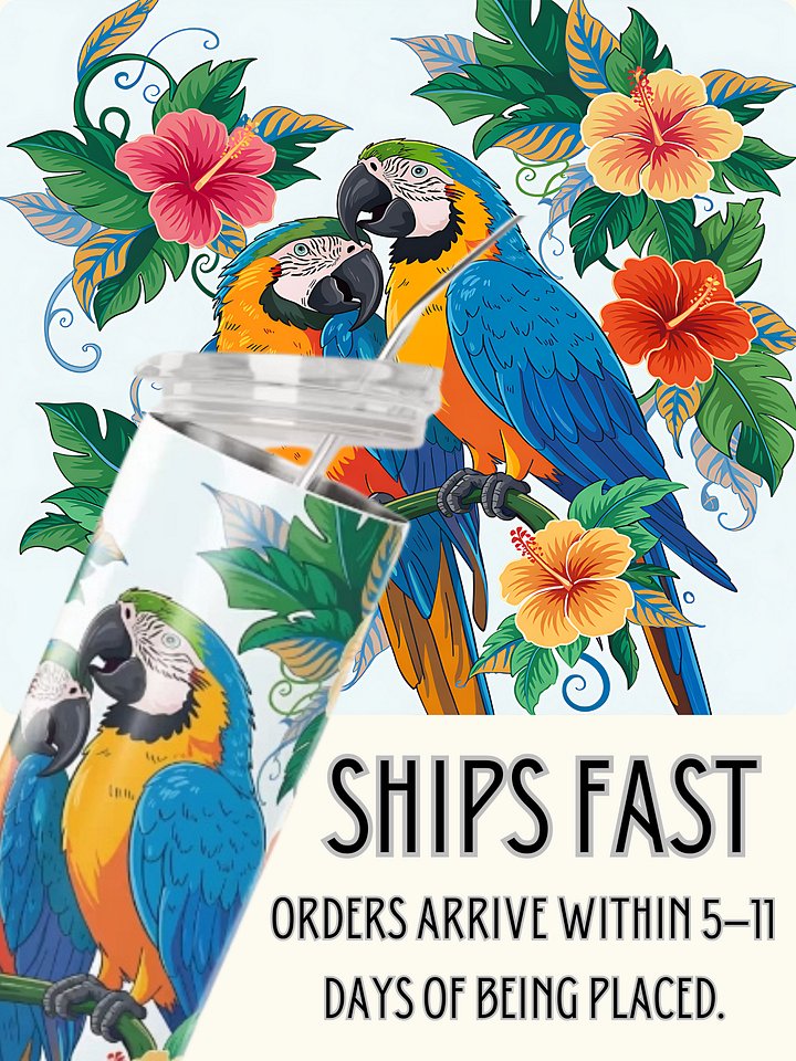 Tropical Macaw Paradise Stainless Steel Tumbler product image (1)